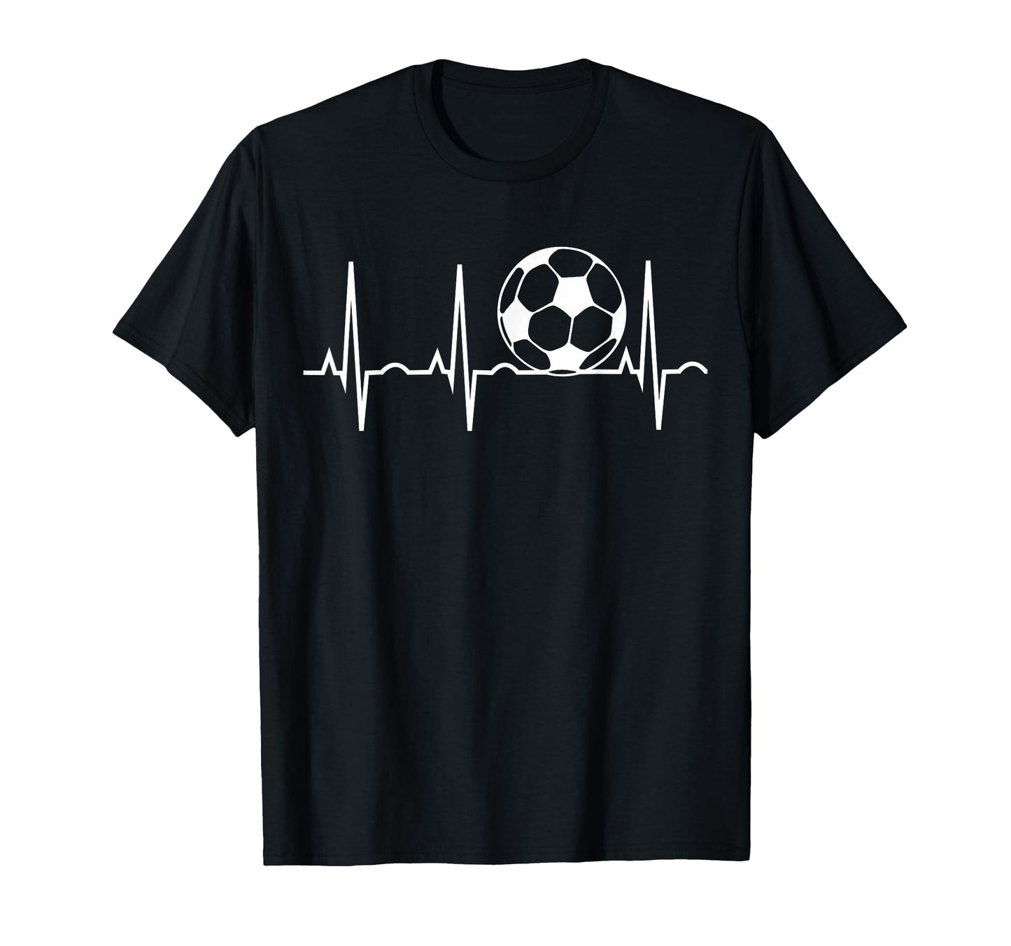 Soccer Heartbeat Soccer Ball Heartbeat T-Shirt - Minimalist Print Men Women - T-Shirt, Sweatshirt, Hoodie