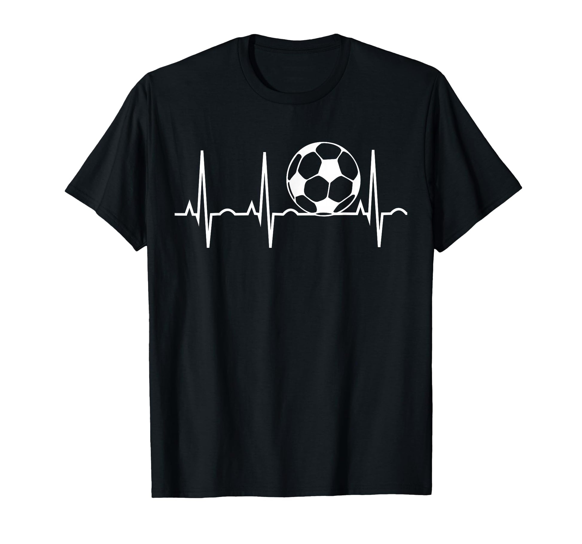 Soccer Heartbeat Soccer Ball Heartbeat T-Shirt - Minimalist Print Men Women - T-Shirt, Sweatshirt, Hoodie