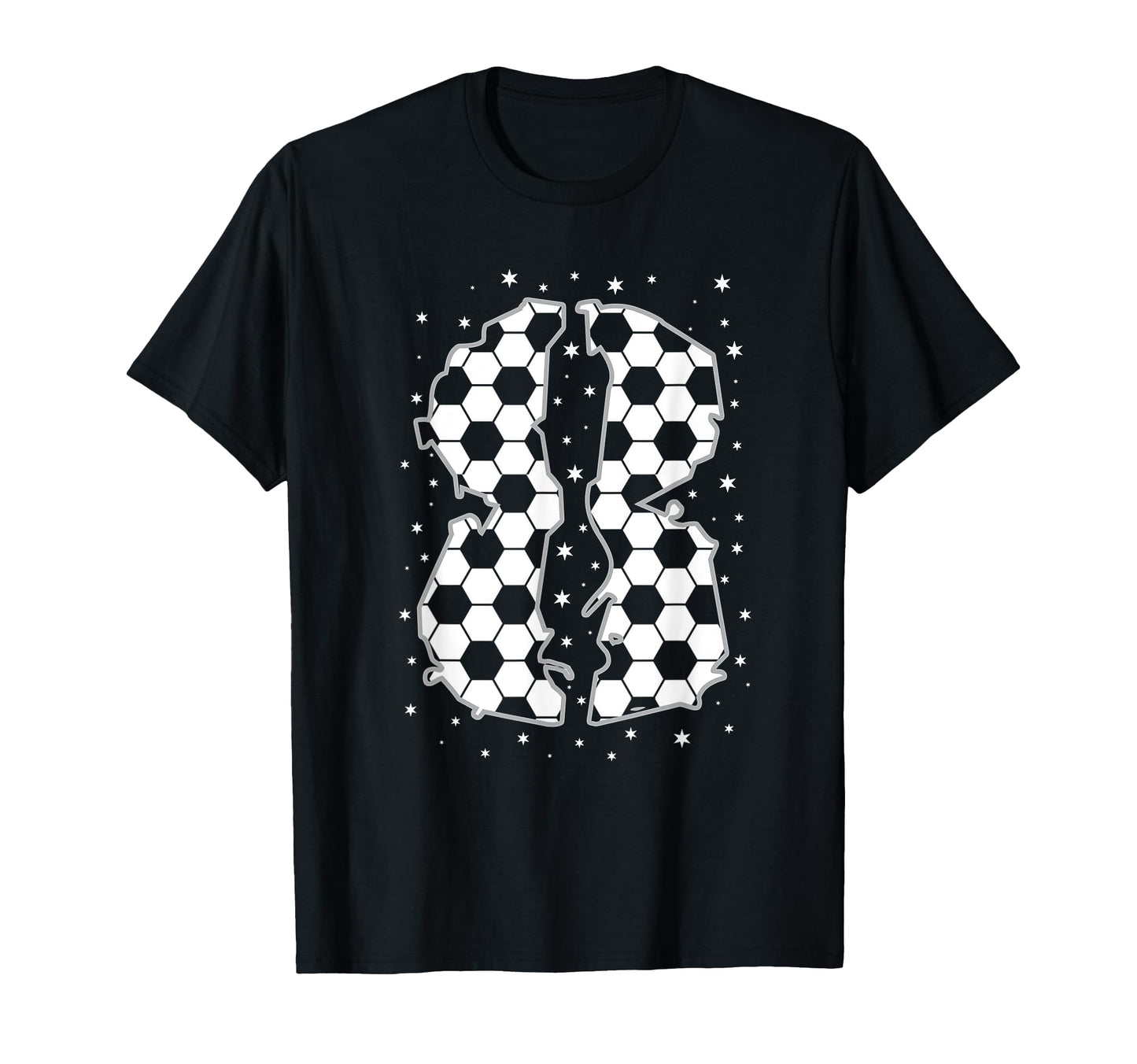 8 Year Old Soccer Birthday Eighth 8Th T-Shirt - Custom Art Print Unisex - T-Shirt, Sweatshirt, Hoodie