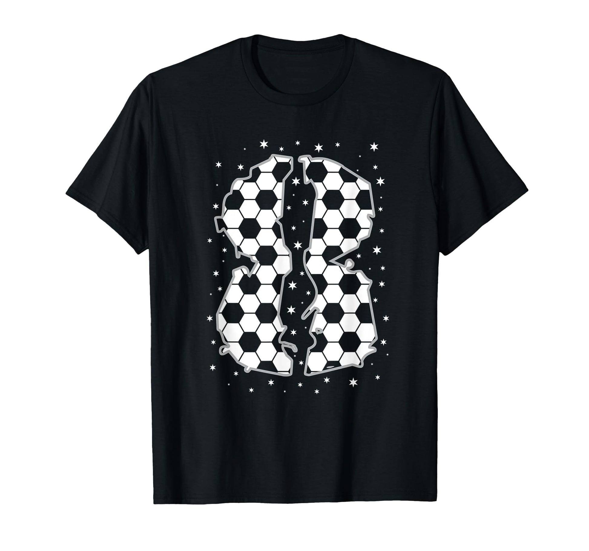 8 Year Old Soccer Birthday Eighth 8Th T-Shirt - Custom Art Print Unisex - T-Shirt, Sweatshirt, Hoodie
