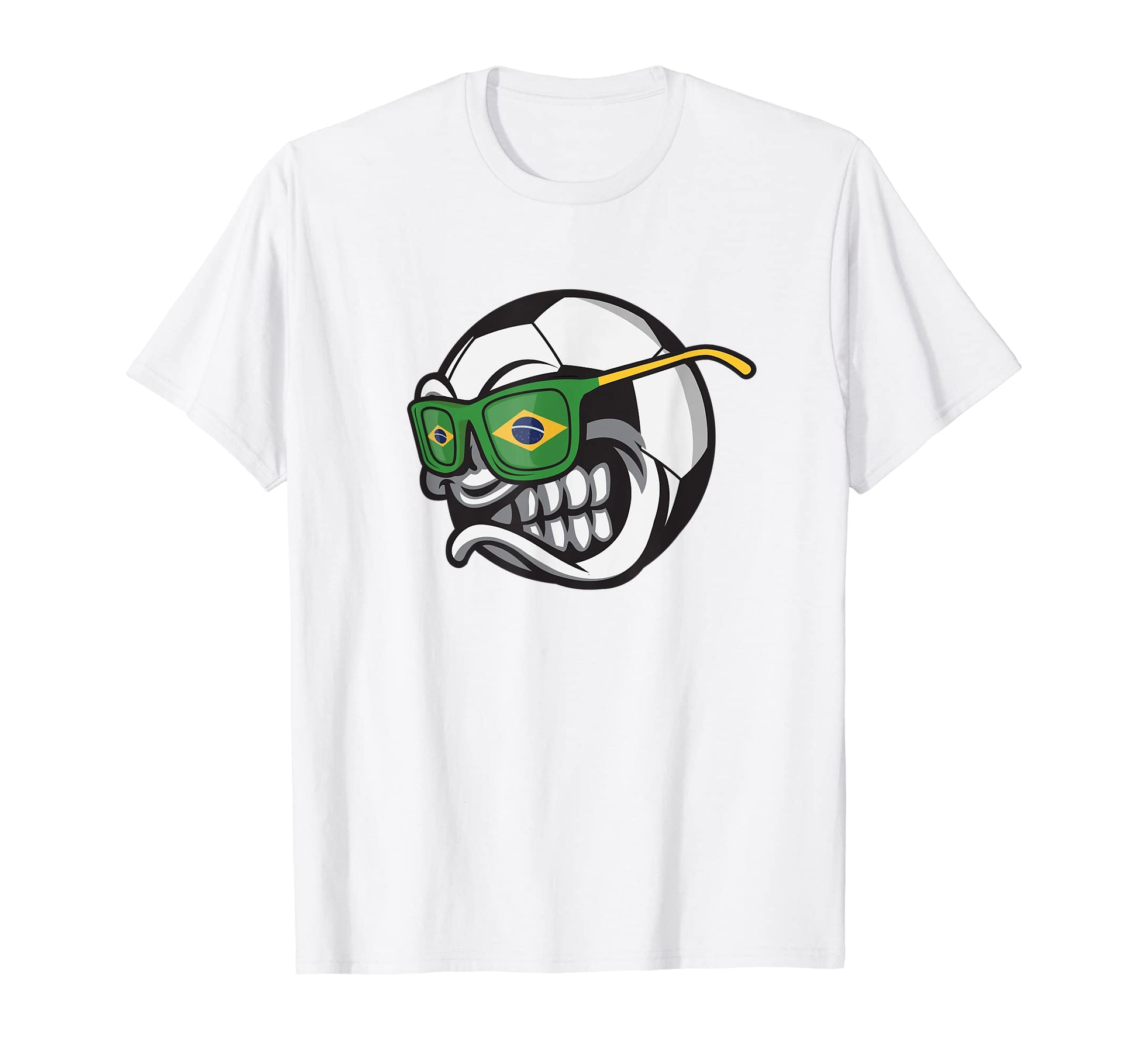 Brazilian Angry Soccer Ball T-Shirt - Custom Art Print for Adults - T-Shirt, Sweatshirt, Hoodie