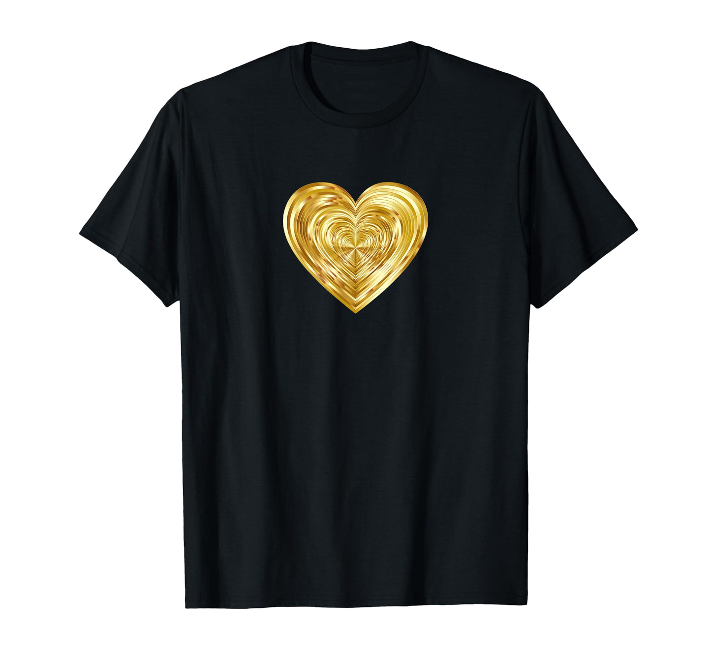 Gold Heart T-Shirt - Streetwear Style Men Women - T-Shirt, Sweatshirt, Hoodie
