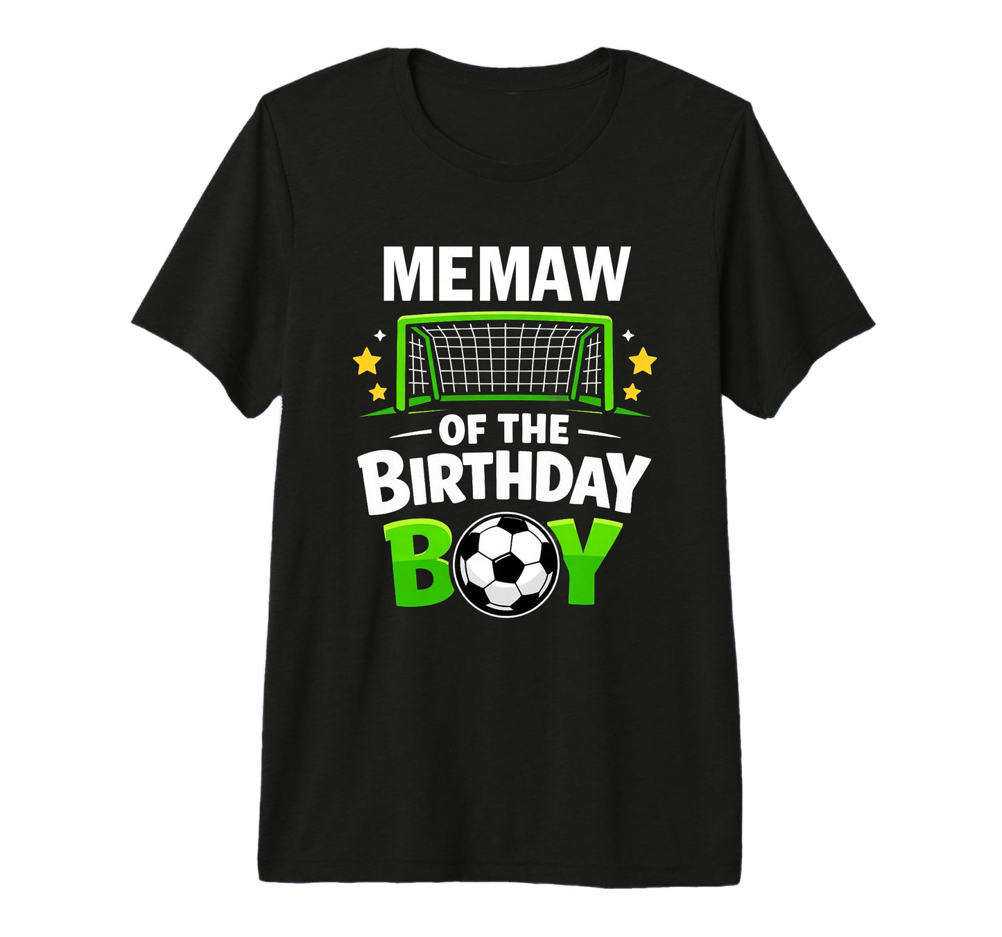 Memaw Birthday Soccer Ball Family T-Shirt - Aesthetic Graphic Men Women - T-Shirt, Sweatshirt, Hoodie