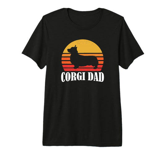 70S Sunset Pembroke Welsh Corgi Dog T-Shirt - Unique Graphic for Adults - T-Shirt, Sweatshirt, Hoodie