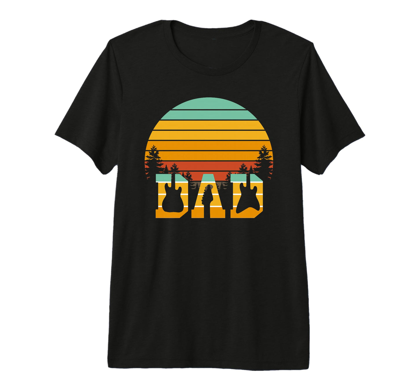 Mens Acoustic Guitar Dad Guitarist T-Shirt - Custom Art Print Men Women - T-Shirt, Sweatshirt, Hoodie