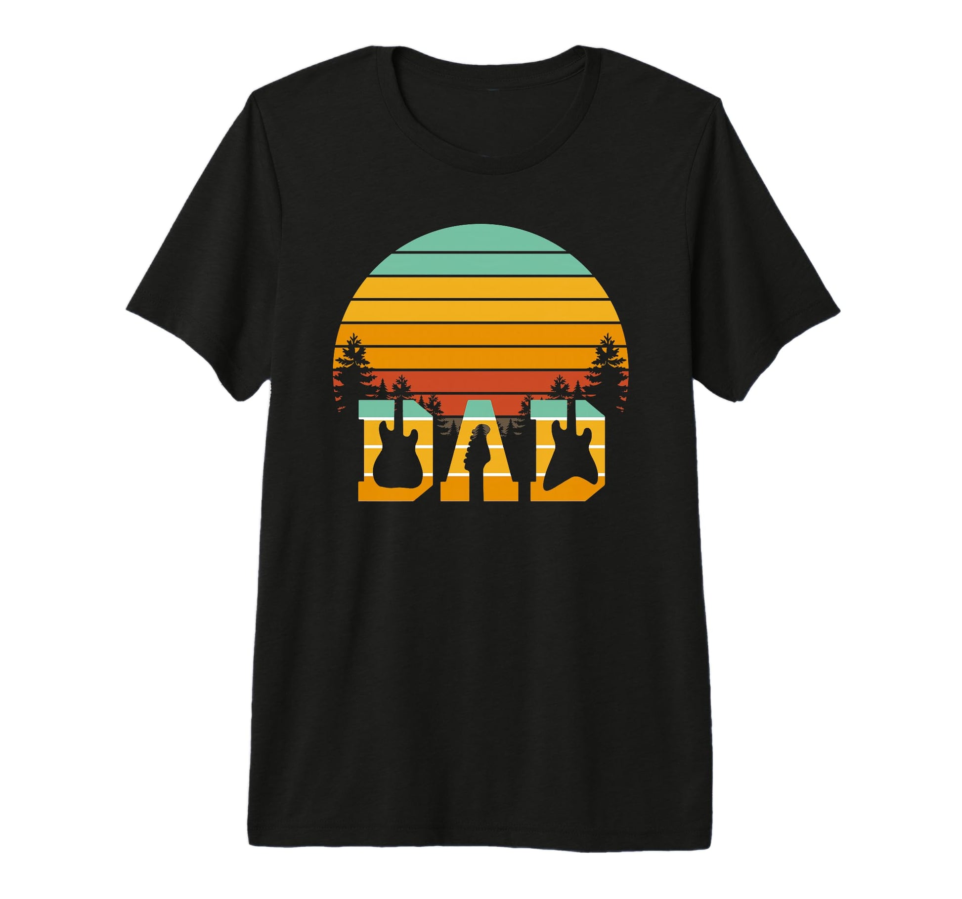 Mens Acoustic Guitar Dad Guitarist T-Shirt - Custom Art Print Men Women - T-Shirt, Sweatshirt, Hoodie