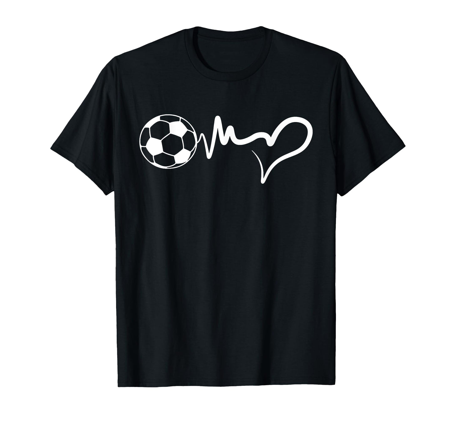 Soccer Heartbeat Heart Soccer Player T-Shirt - Novelty Apparel for Adults - T-Shirt, Sweatshirt, Hoodie