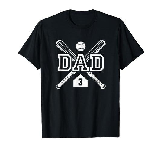Baseball Dad Softball Dad 3 T-Shirt - Casual Everyday Wear Men Women - T-Shirt, Sweatshirt, Hoodie