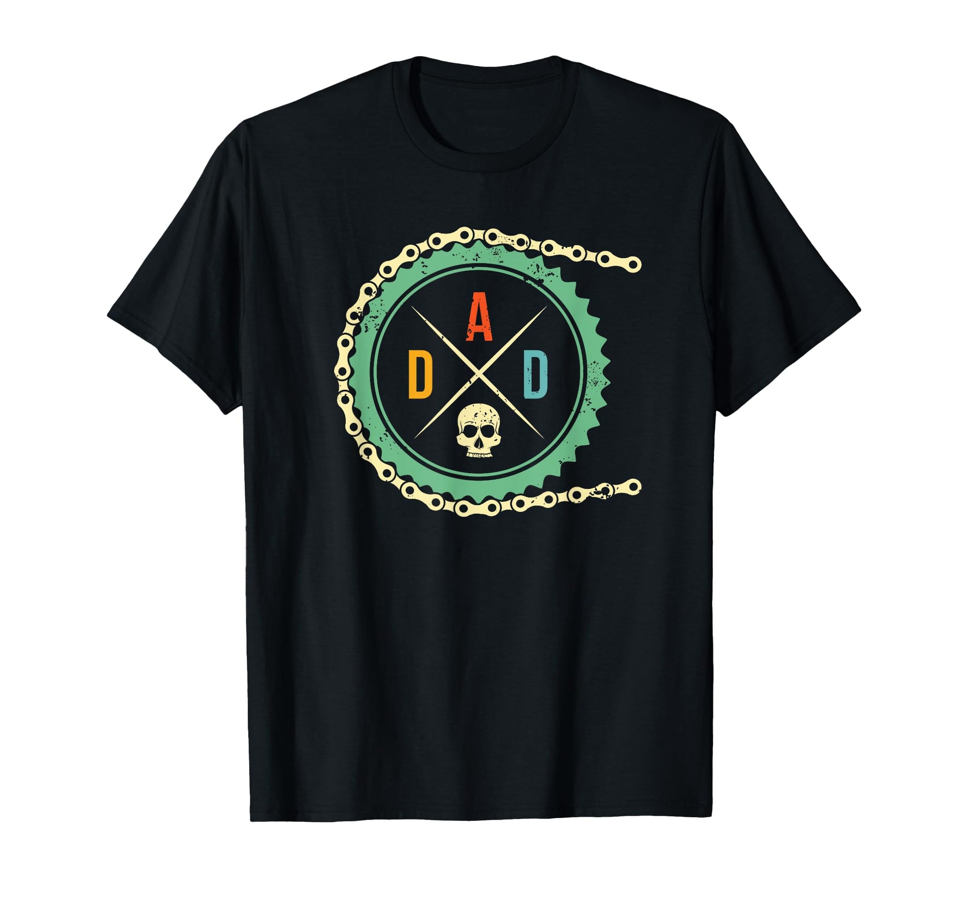Bike Skull Dad Mountain Biking Mtb T-Shirt - Unique Graphic for Adults - T-Shirt, Sweatshirt, Hoodie