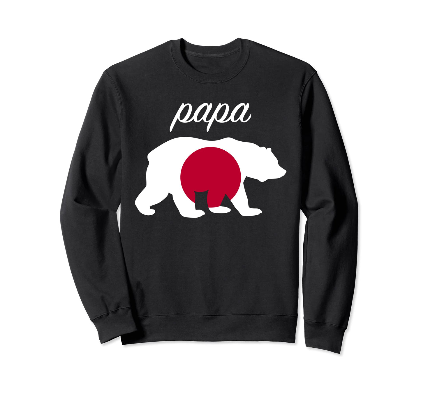 Papa Bear Japan Flag Japanese Roots Sweatshirt - Custom Art Print Men Women - T-Shirt, Sweatshirt, Hoodie