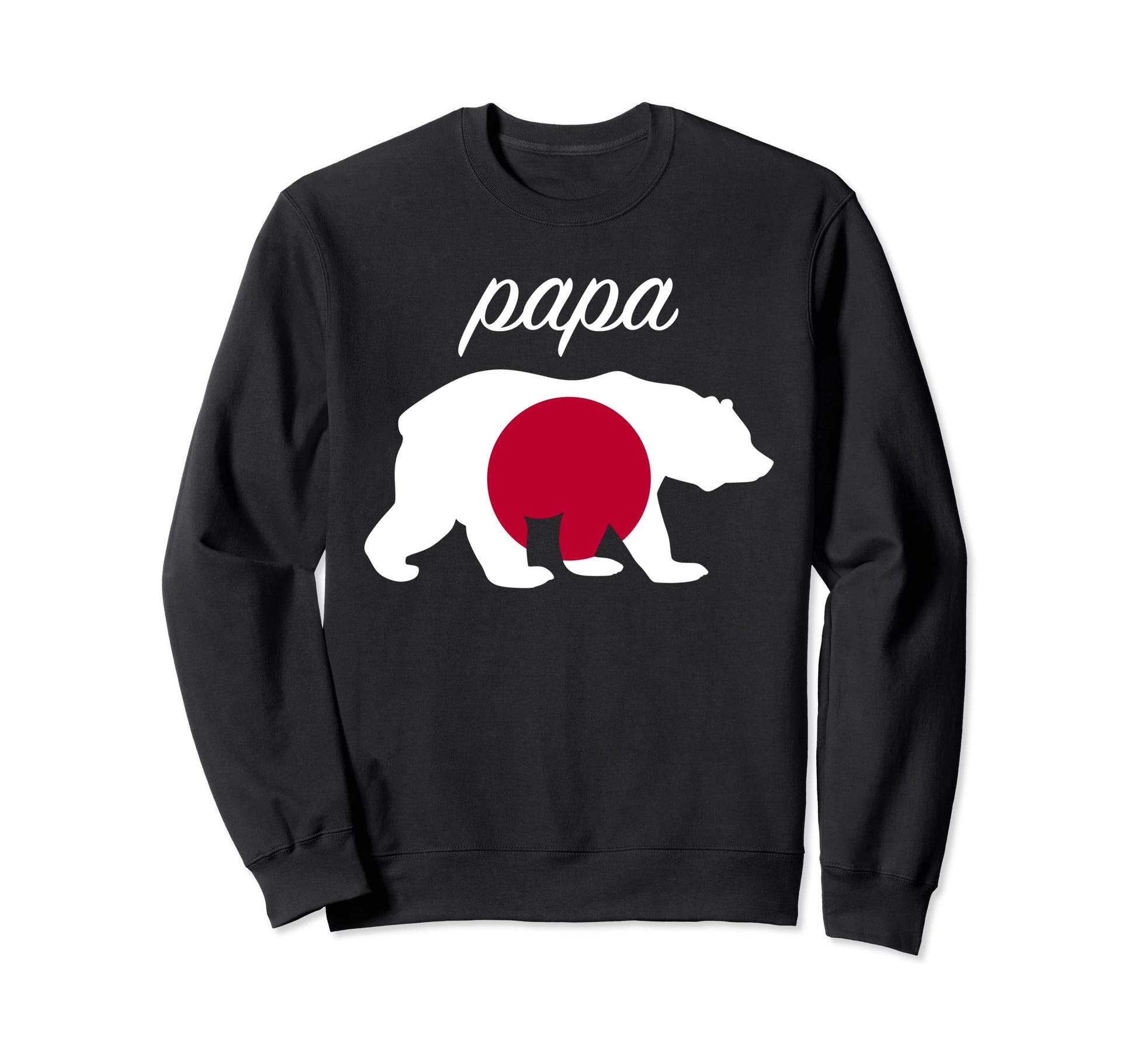 Papa Bear Japan Flag Japanese Roots Sweatshirt - Custom Art Print Men Women - T-Shirt, Sweatshirt, Hoodie