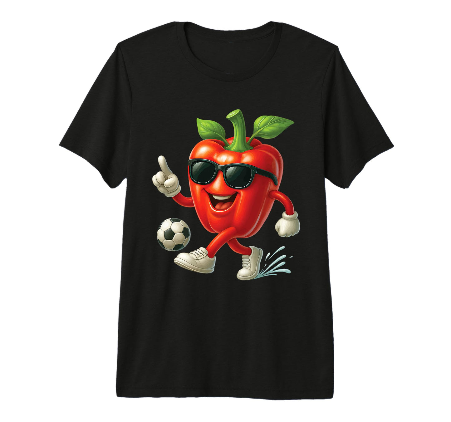 Bell Pepper Soccer Tri Blend T-Shirt - Minimalist Print for Adults - T-Shirt, Sweatshirt, Hoodie