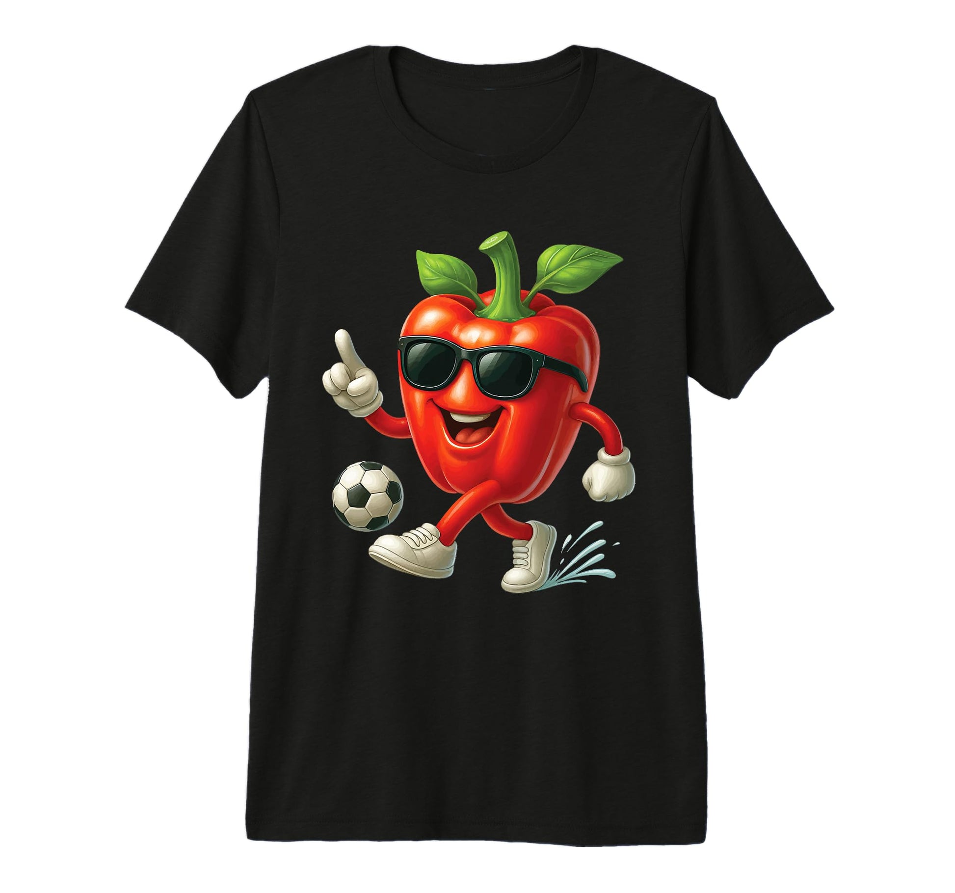 Bell Pepper Soccer Tri Blend T-Shirt - Minimalist Print for Adults - T-Shirt, Sweatshirt, Hoodie