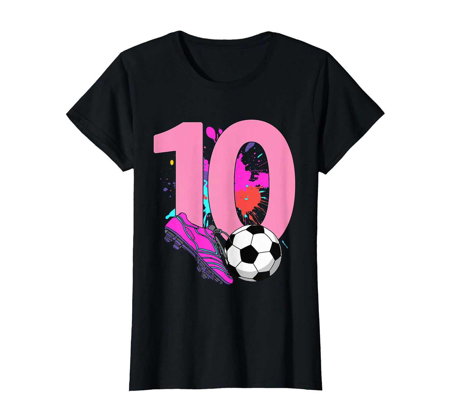 10Th Birthday Soccer Player Football T-Shirt - Aesthetic Graphic Men Women - T-Shirt, Sweatshirt, Hoodie