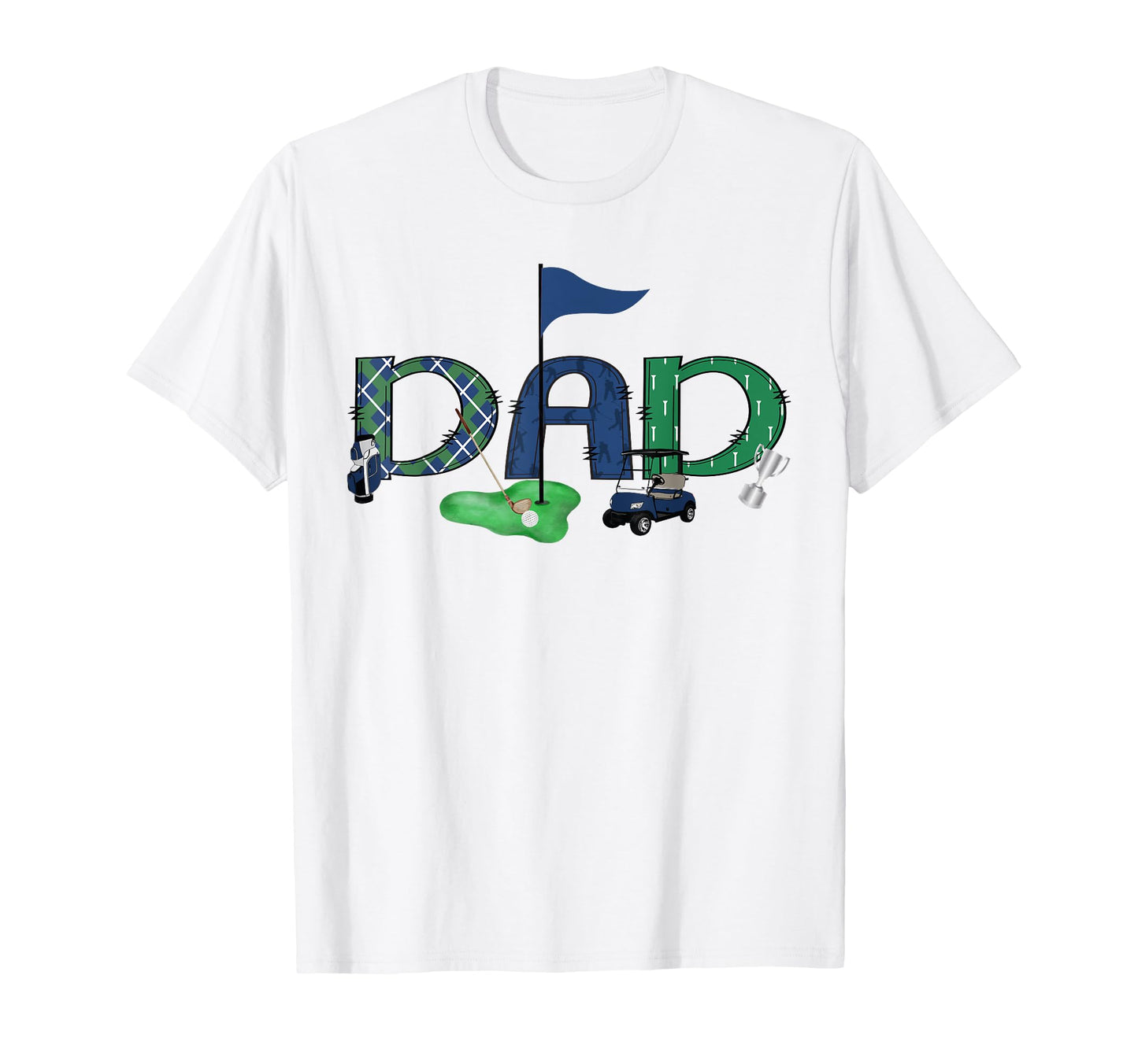Dad Birthday Hole One Golf Sport T-Shirt - Fun Novelty Design Unisex - T-Shirt, Sweatshirt, Hoodie