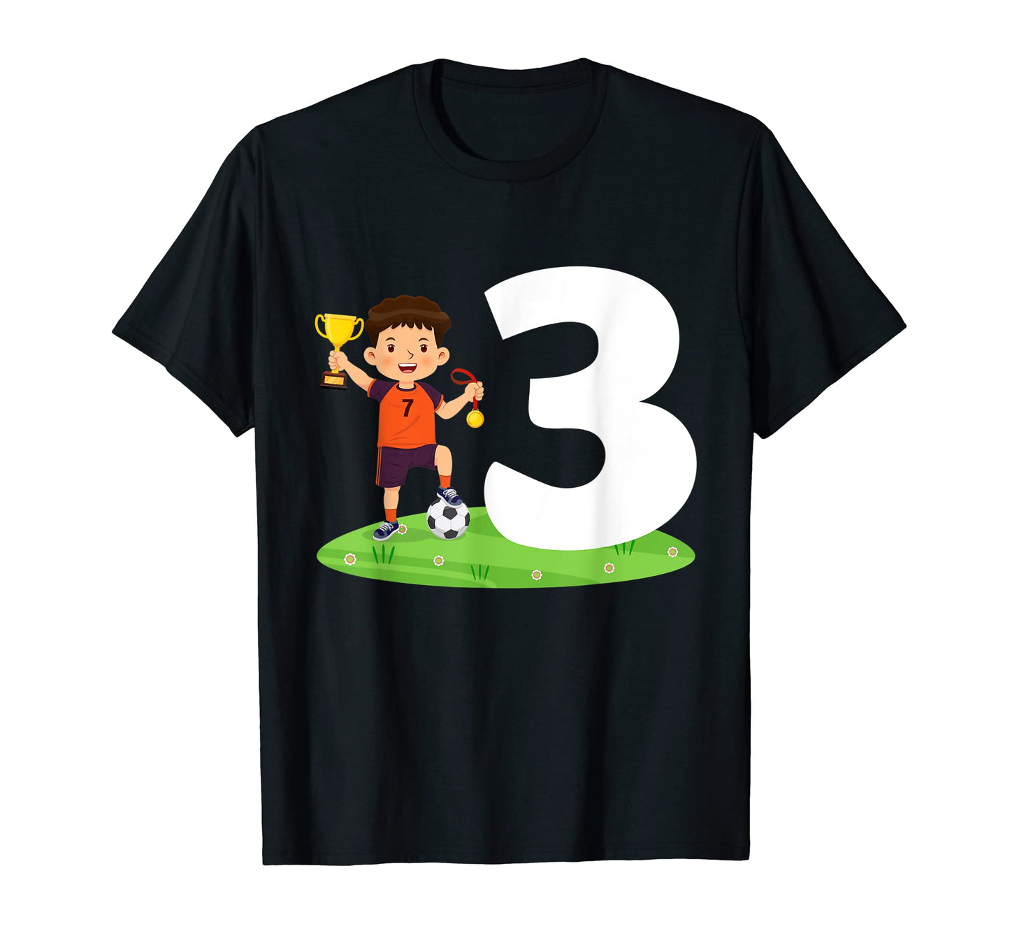 3Rd Birthday Soccer 3 Years Old Soccer T-Shirt - Trendy Graphic Men Women - T-Shirt, Sweatshirt, Hoodie