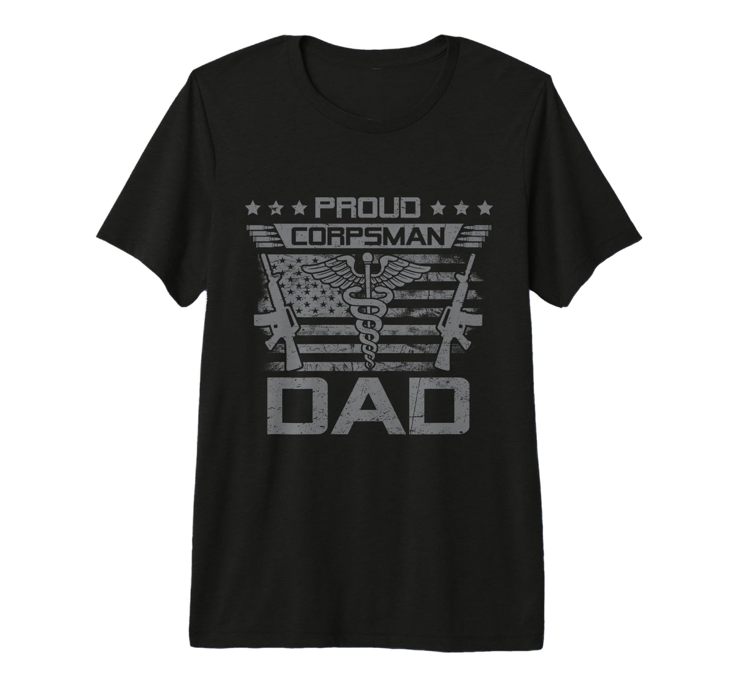Proud Corpsman Dad Flag Usa Family T-Shirt - Aesthetic Graphic Unisex - T-Shirt, Sweatshirt, Hoodie