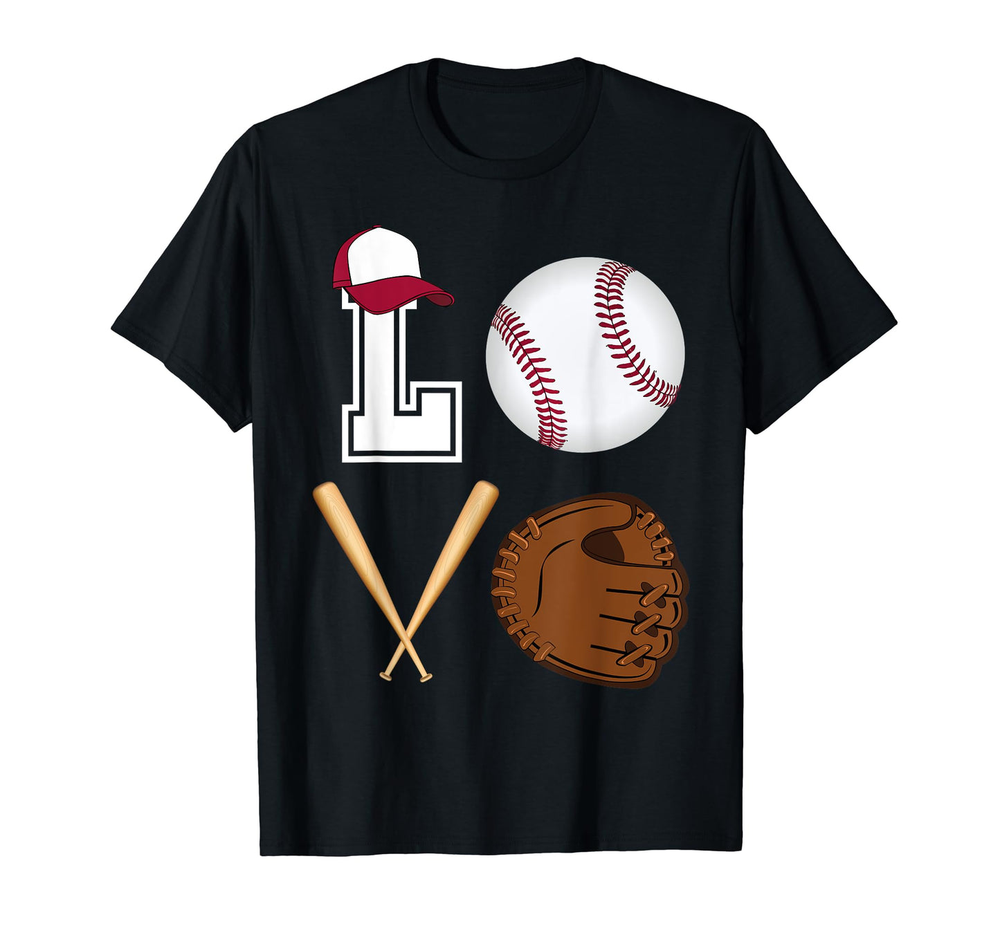I Love Baseball Valentines Glove T-Shirt - Aesthetic Graphic Unisex - T-Shirt, Sweatshirt, Hoodie