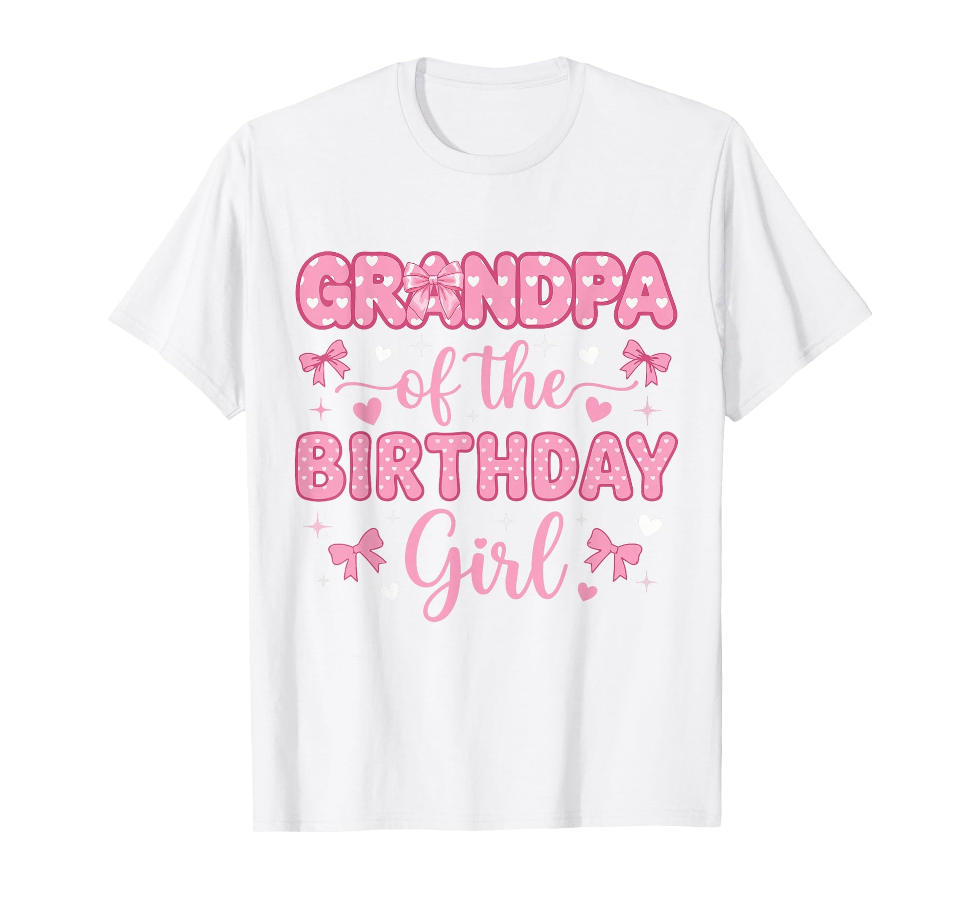 Grandpa Birthday Coquette Bow Party T-Shirt - Trendy Graphic Men Women - T-Shirt, Sweatshirt, Hoodie