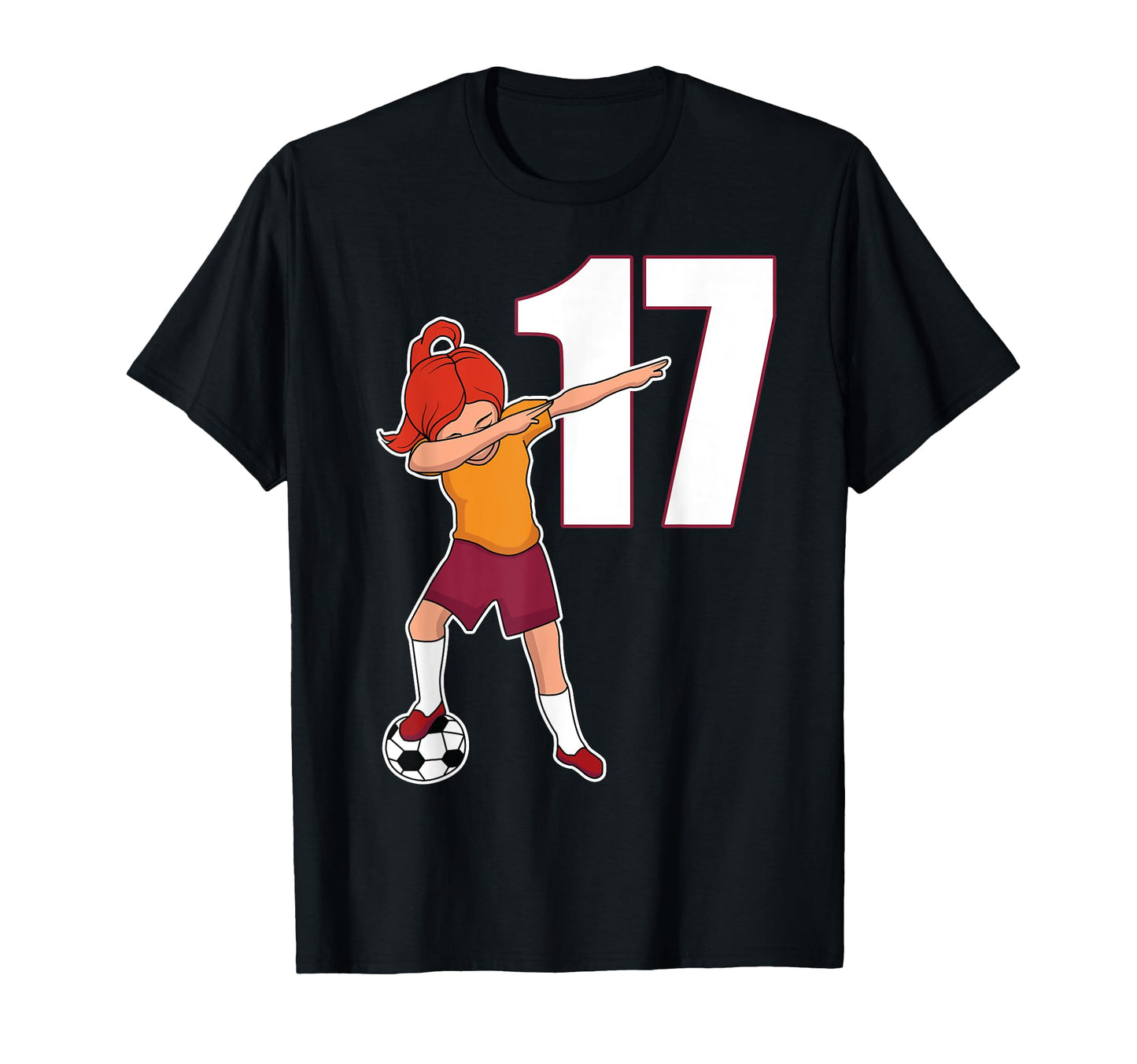 Soccer Number 17 Funny Dabbing Dab T-Shirt - Novelty Apparel for Adults - T-Shirt, Sweatshirt, Hoodie