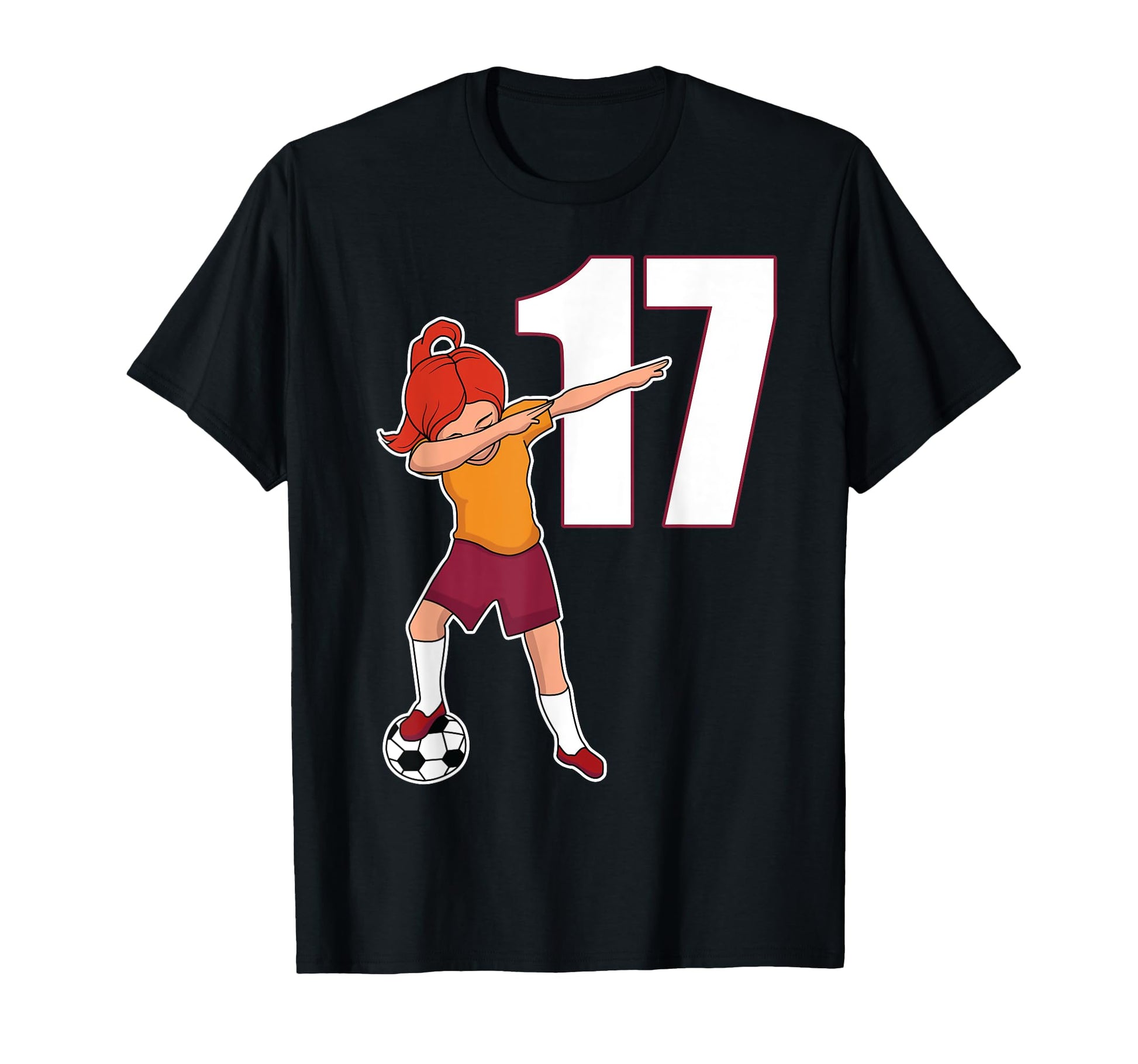 Soccer Number 17 Funny Dabbing Dab T-Shirt - Novelty Apparel for Adults - T-Shirt, Sweatshirt, Hoodie