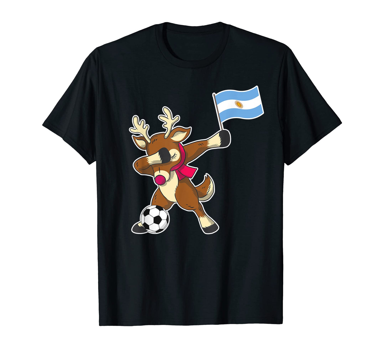 Soccer Argentinian Flag Reindeer Argentina T-Shirt - Unique Graphic Unisex - T-Shirt, Sweatshirt, Hoodie