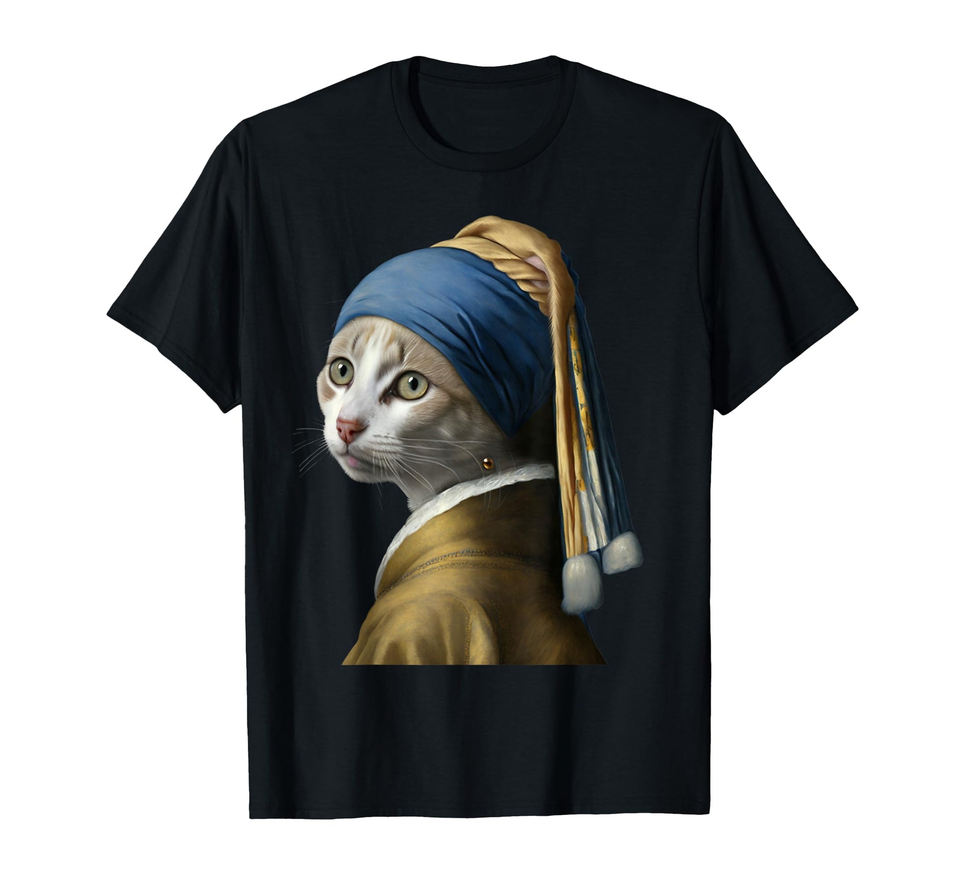 Pearl Earring Funny Cat Lovers T-Shirt - Aesthetic Graphic Unisex - T-Shirt, Sweatshirt, Hoodie