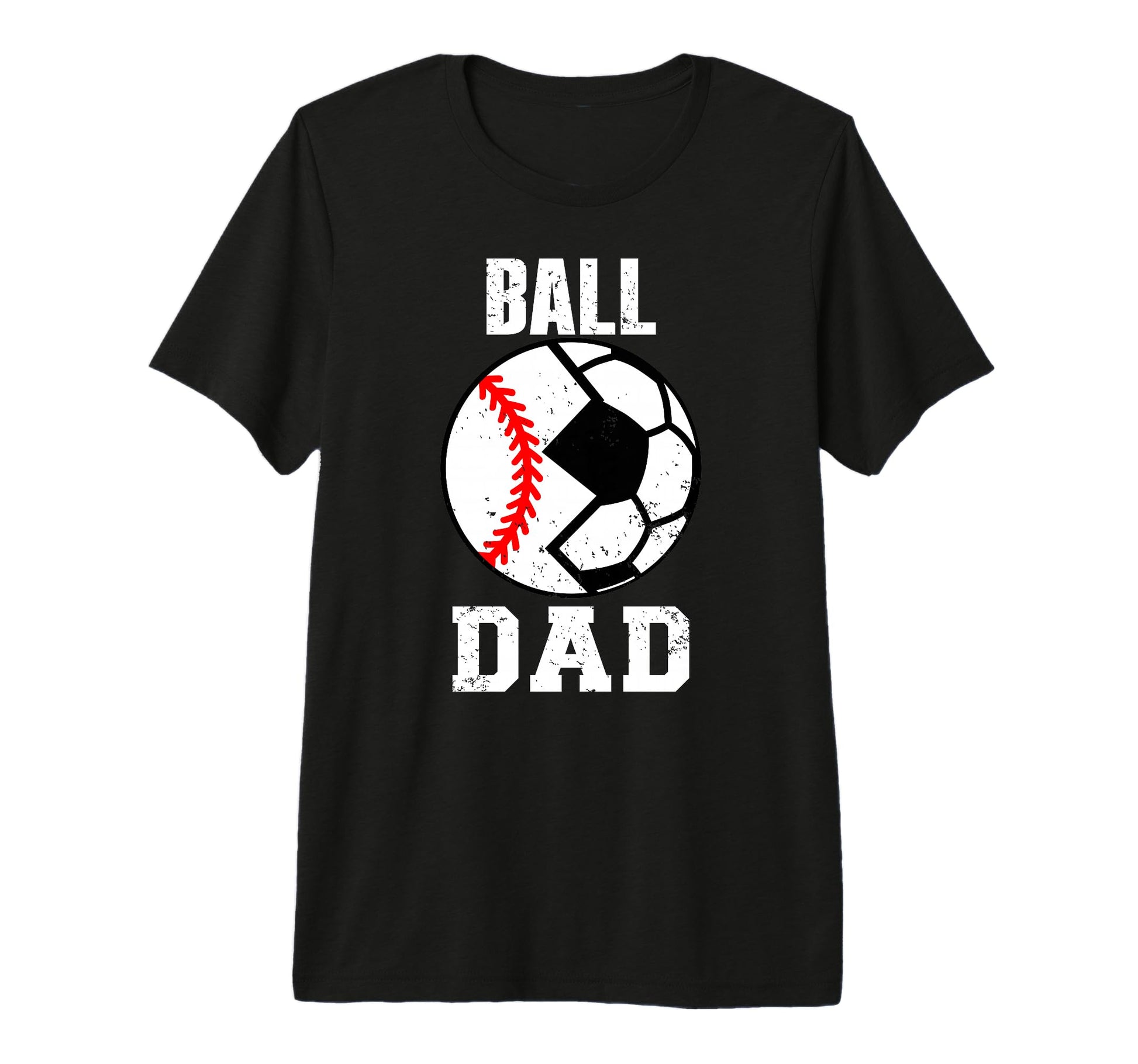 Mens Ball Dad Funny Soccer Baseball T-Shirt - Aesthetic Graphic for Adults - T-Shirt, Sweatshirt, Hoodie