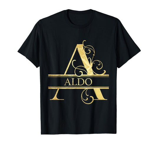 Aldo Name T-Shirt - Minimalist Print Unisex - T-Shirt, Sweatshirt, Hoodie