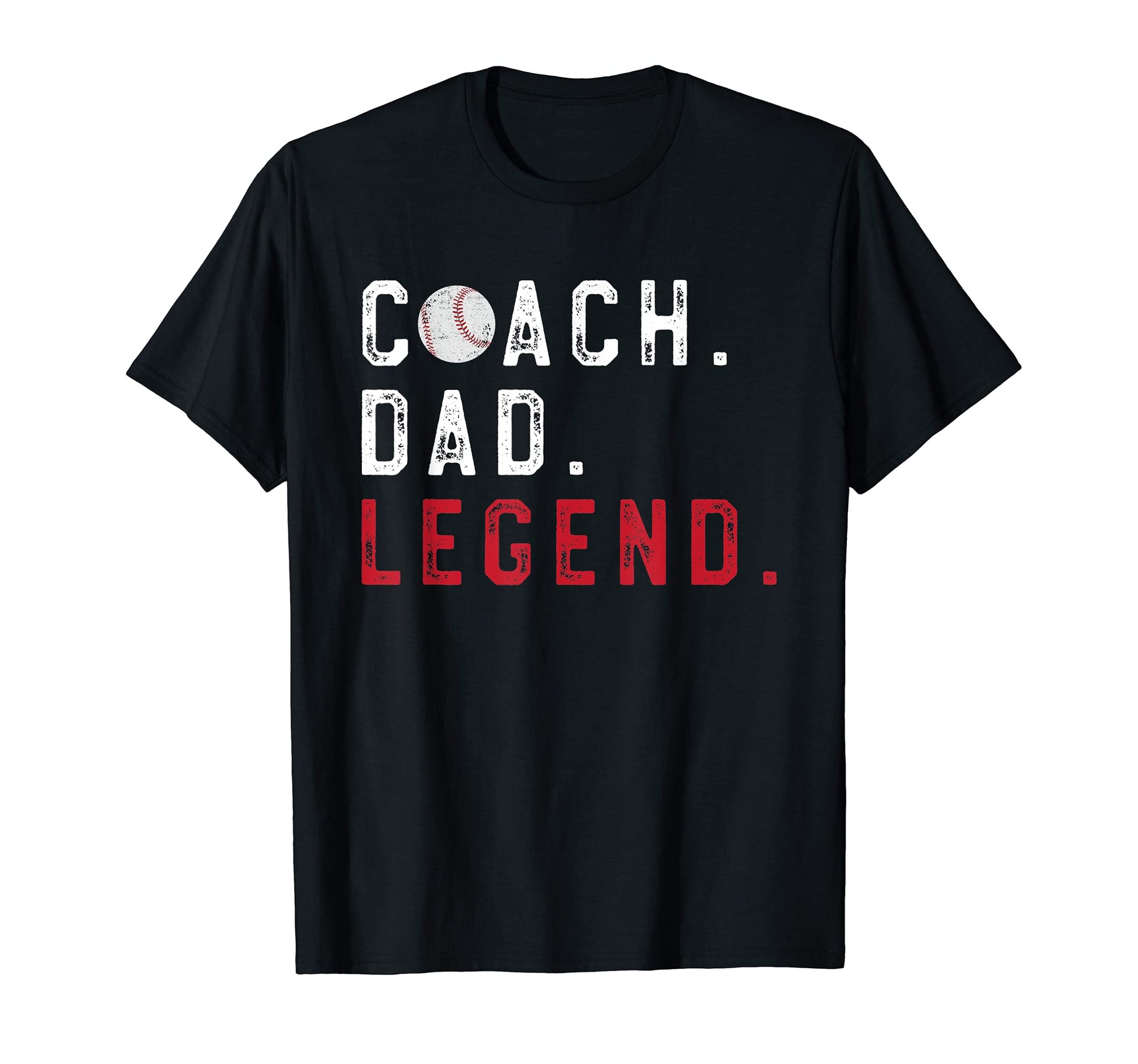 Mens Baseball Coach Dad Legend T-Shirt - Custom Art Print Unisex - T-Shirt, Sweatshirt, Hoodie