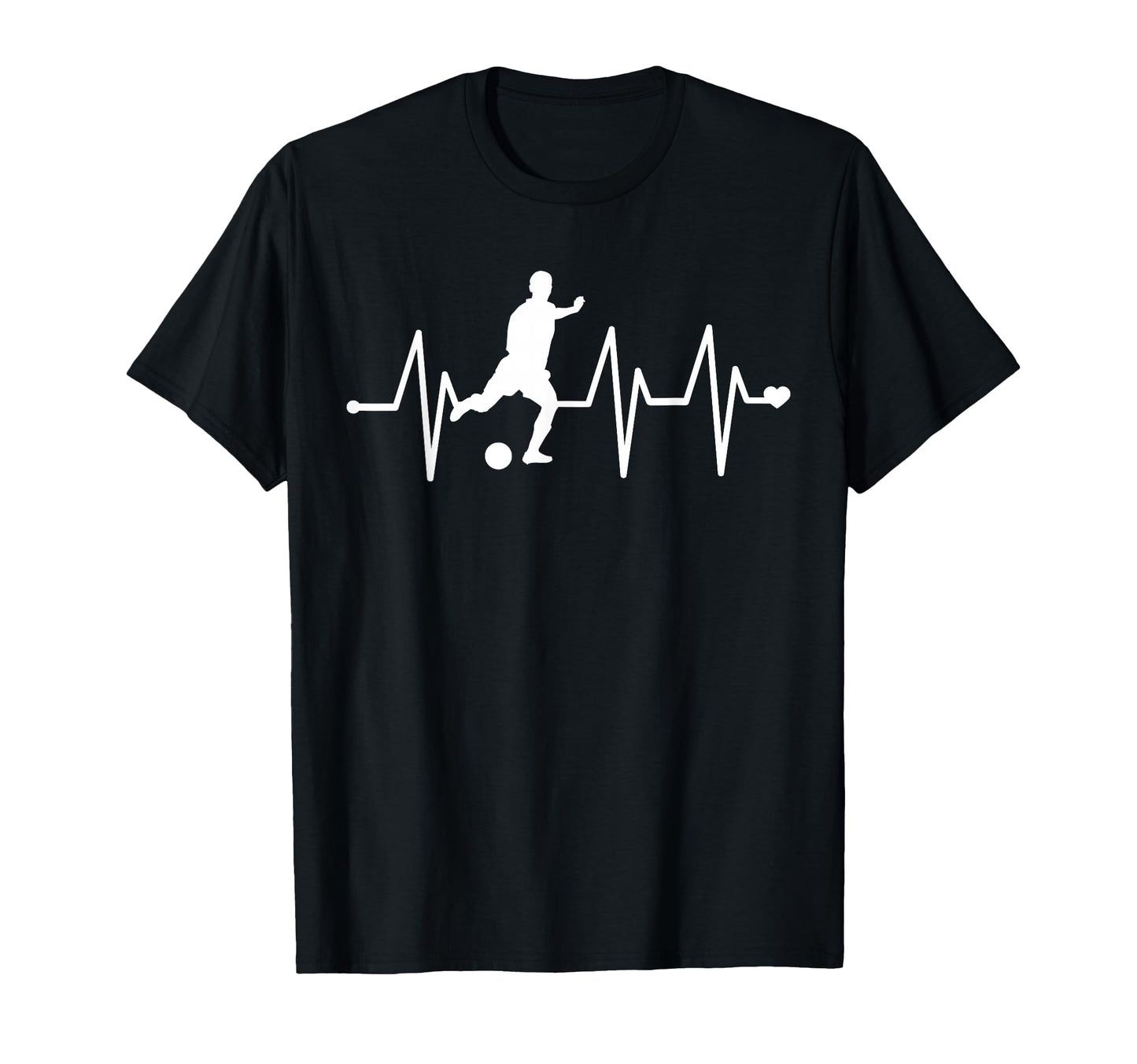 Soccer Heartbeat Funny Soccer T-Shirt - Fun Novelty Design for Adults - T-Shirt, Sweatshirt, Hoodie