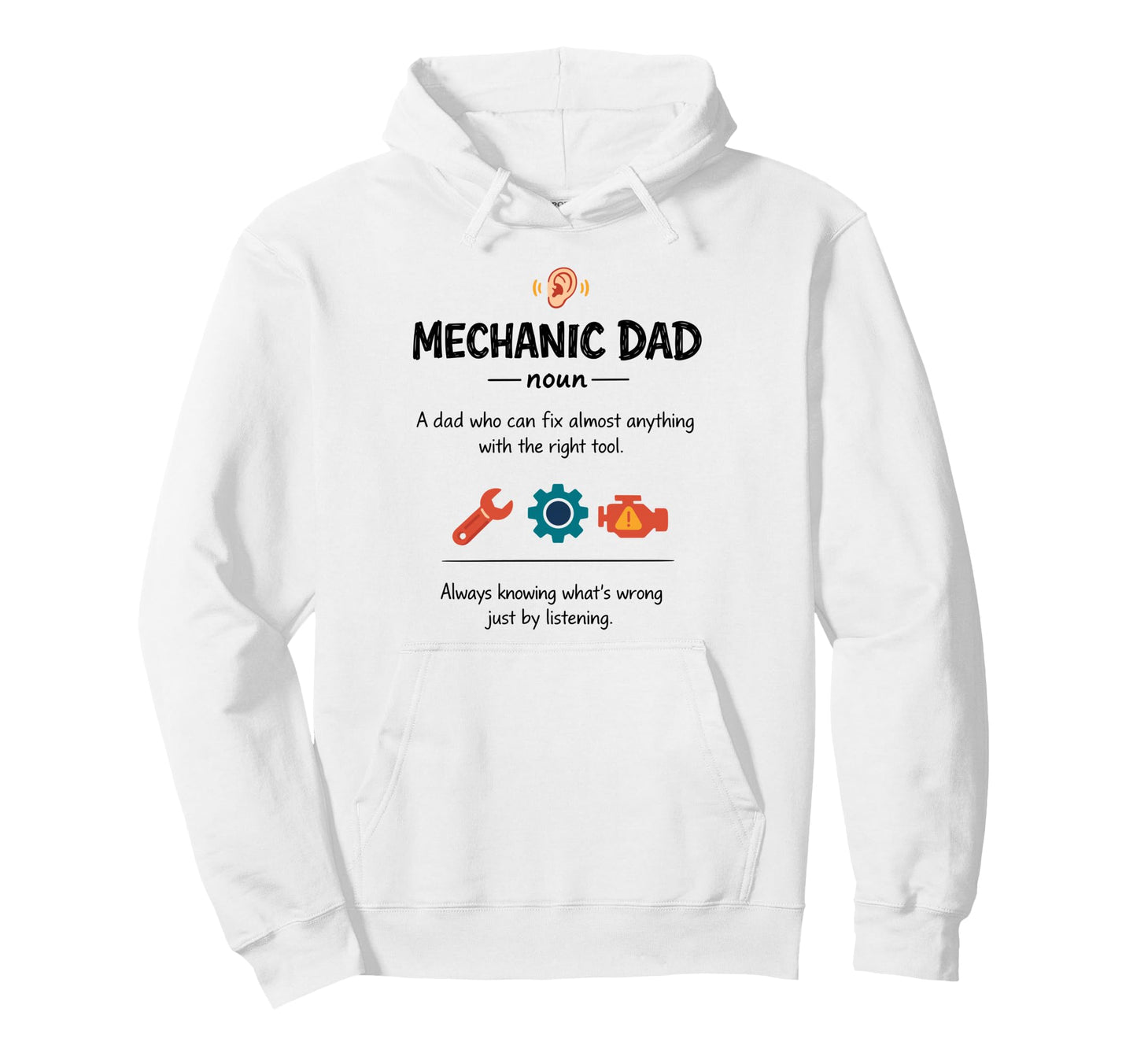 Mechanic Dad Definition Gifts Fathers Hoodie - Aesthetic Graphic Men Women - T-Shirt, Sweatshirt, Hoodie