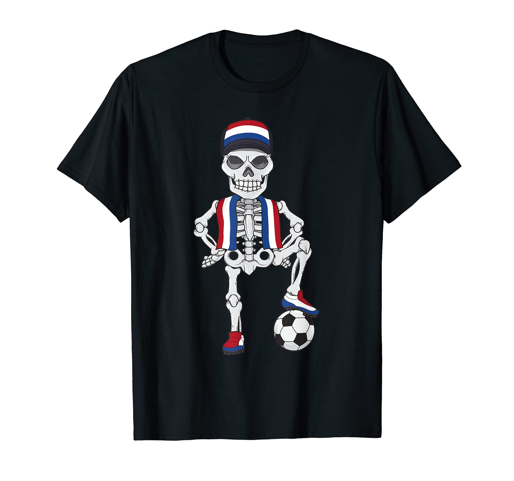 Netherlands Soccer Skeleton Fan Team T-Shirt - Custom Art Print Men Women - T-Shirt, Sweatshirt, Hoodie