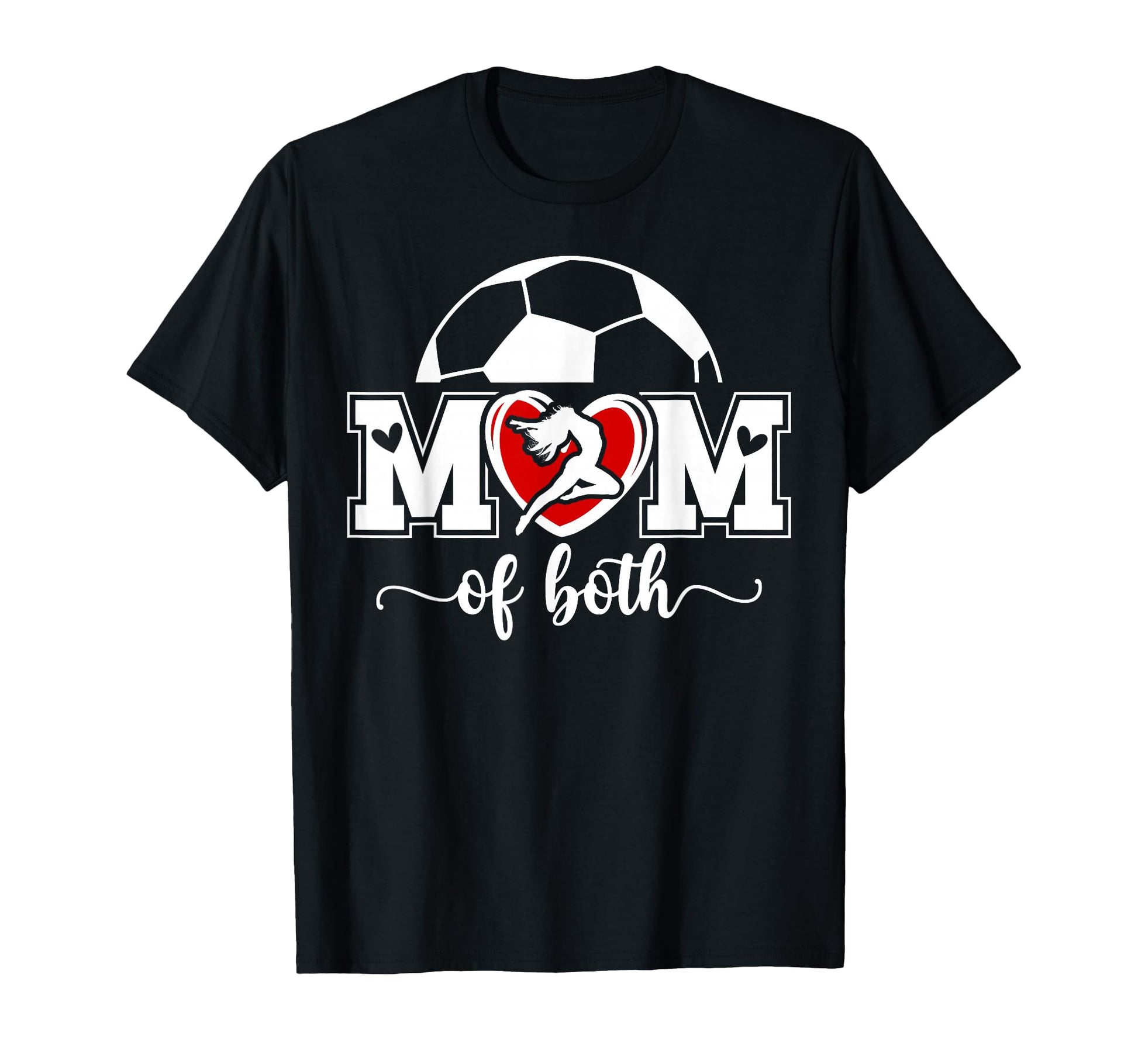 Mom Both Proud Soccer And Dance Mom T-Shirt - Custom Art Print Unisex - T-Shirt, Sweatshirt, Hoodie