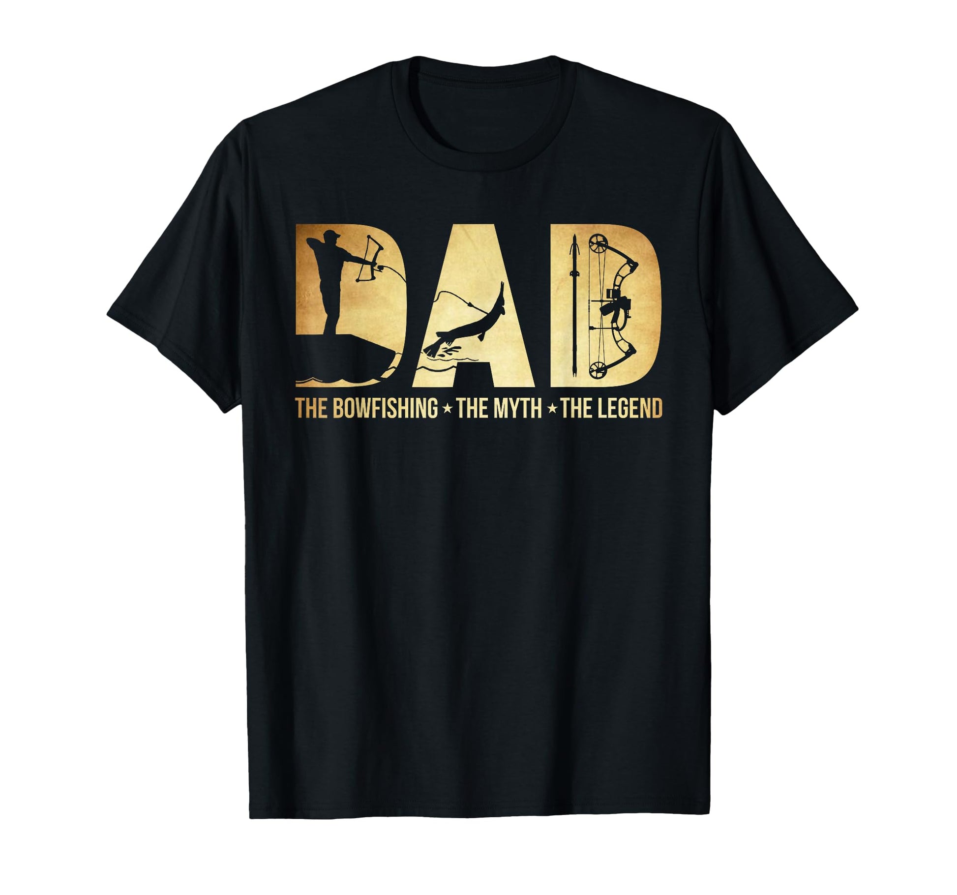 Dad Bowfishing Myth Legend Great Funny T-Shirt - Graphic Print Men Women - T-Shirt, Sweatshirt, Hoodie