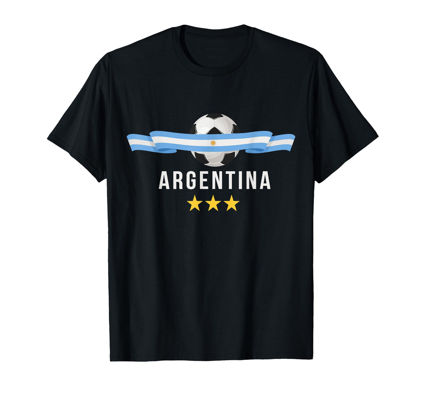 Argentina 3 Stars Argentinian Flag T-Shirt - Custom Art Print for Adults - T-Shirt, Sweatshirt, Hoodie