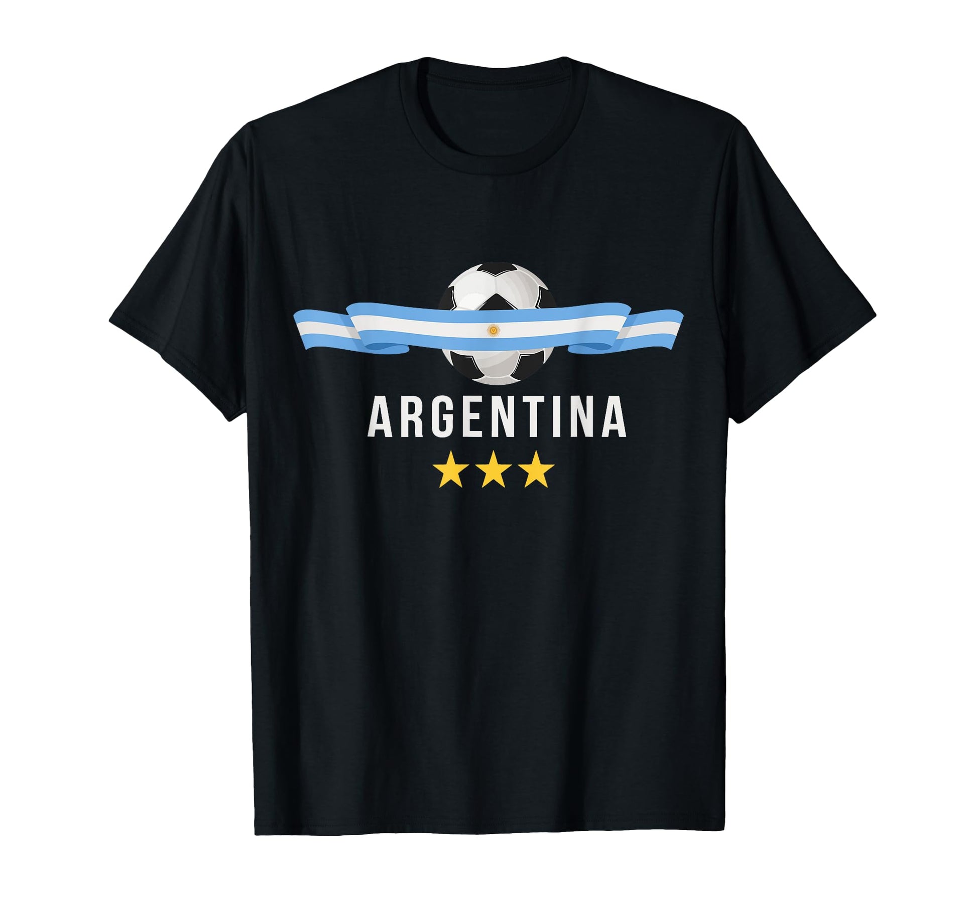 Argentina 3 Stars Argentinian Flag T-Shirt - Custom Art Print for Adults - T-Shirt, Sweatshirt, Hoodie