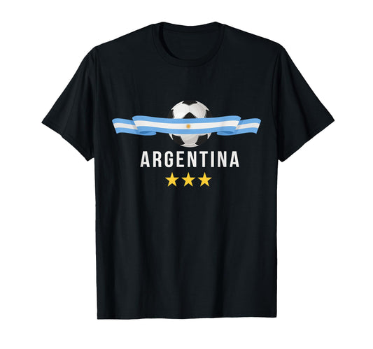 Argentina 3 Stars Argentinian Flag T-Shirt - Custom Art Print for Adults - T-Shirt, Sweatshirt, Hoodie