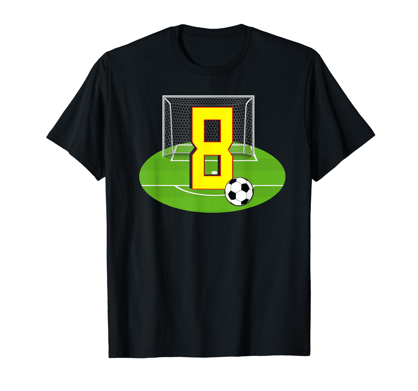 Number 8 8Th Birthday Soccer 8 Years Old T-Shirt - Unique Graphic Men Women - T-Shirt, Sweatshirt, Hoodie