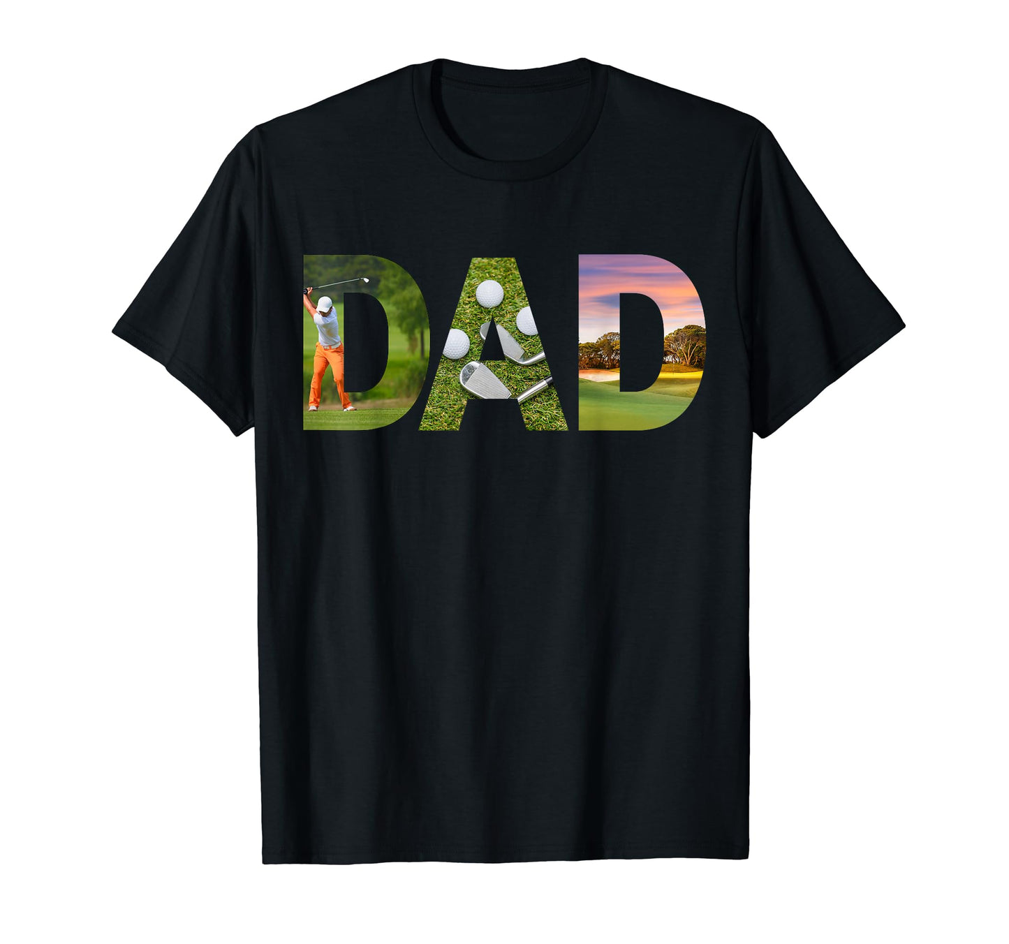 Golf Dad Word Picture Fathers Day T-Shirt - Unique Graphic for Adults - T-Shirt, Sweatshirt, Hoodie