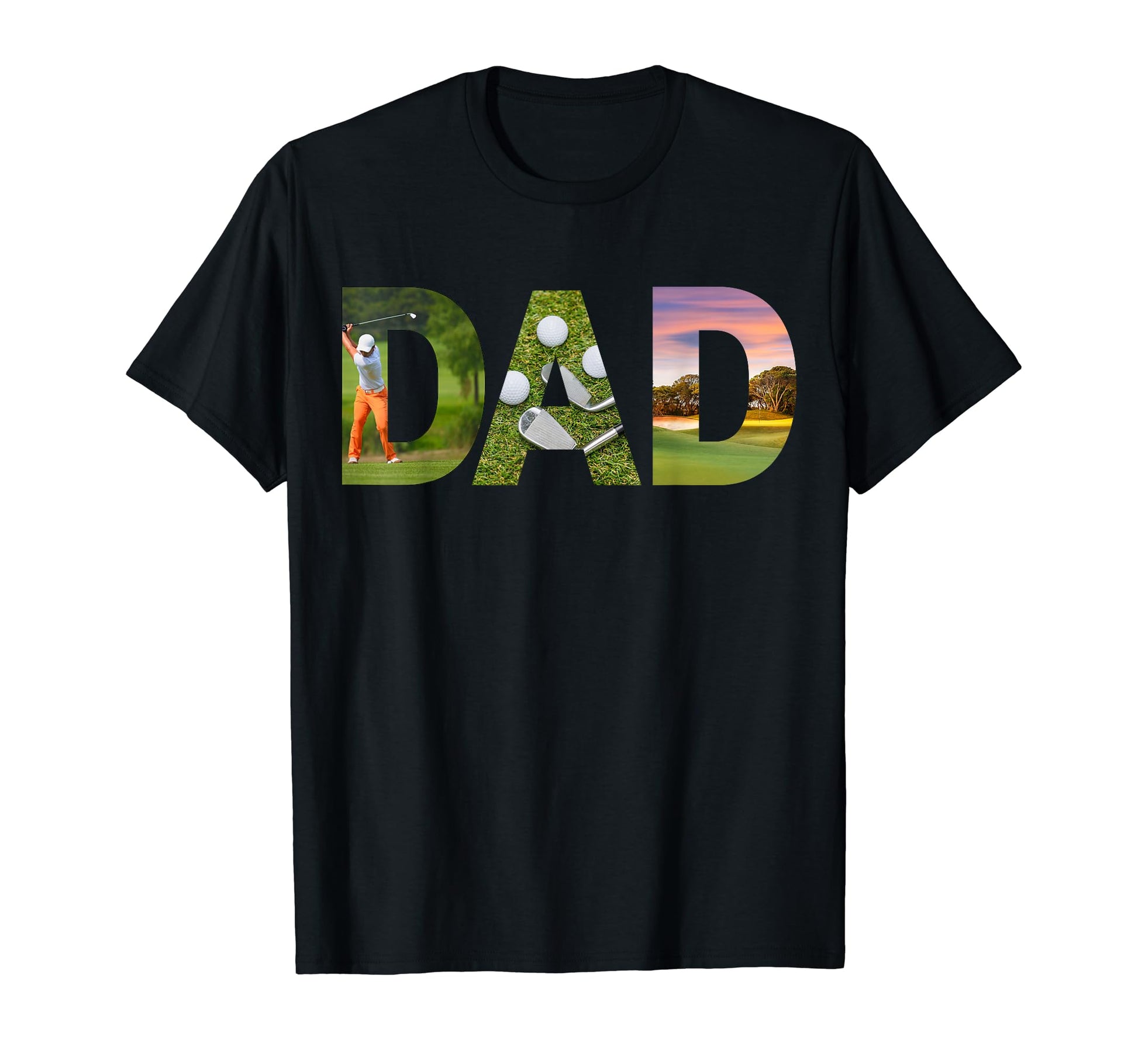 Golf Dad Word Picture Fathers Day T-Shirt - Unique Graphic for Adults - T-Shirt, Sweatshirt, Hoodie