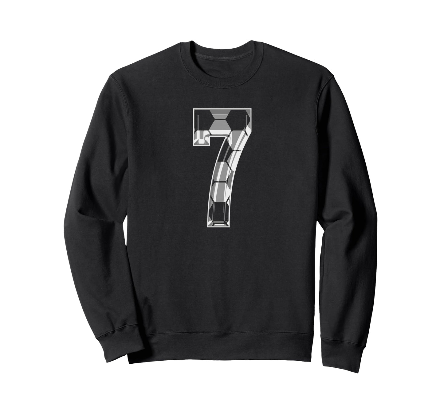 Soccer Number 7 Soccer Fan Ball Sweatshirt - Unique Graphic Men Women - T-Shirt, Sweatshirt, Hoodie