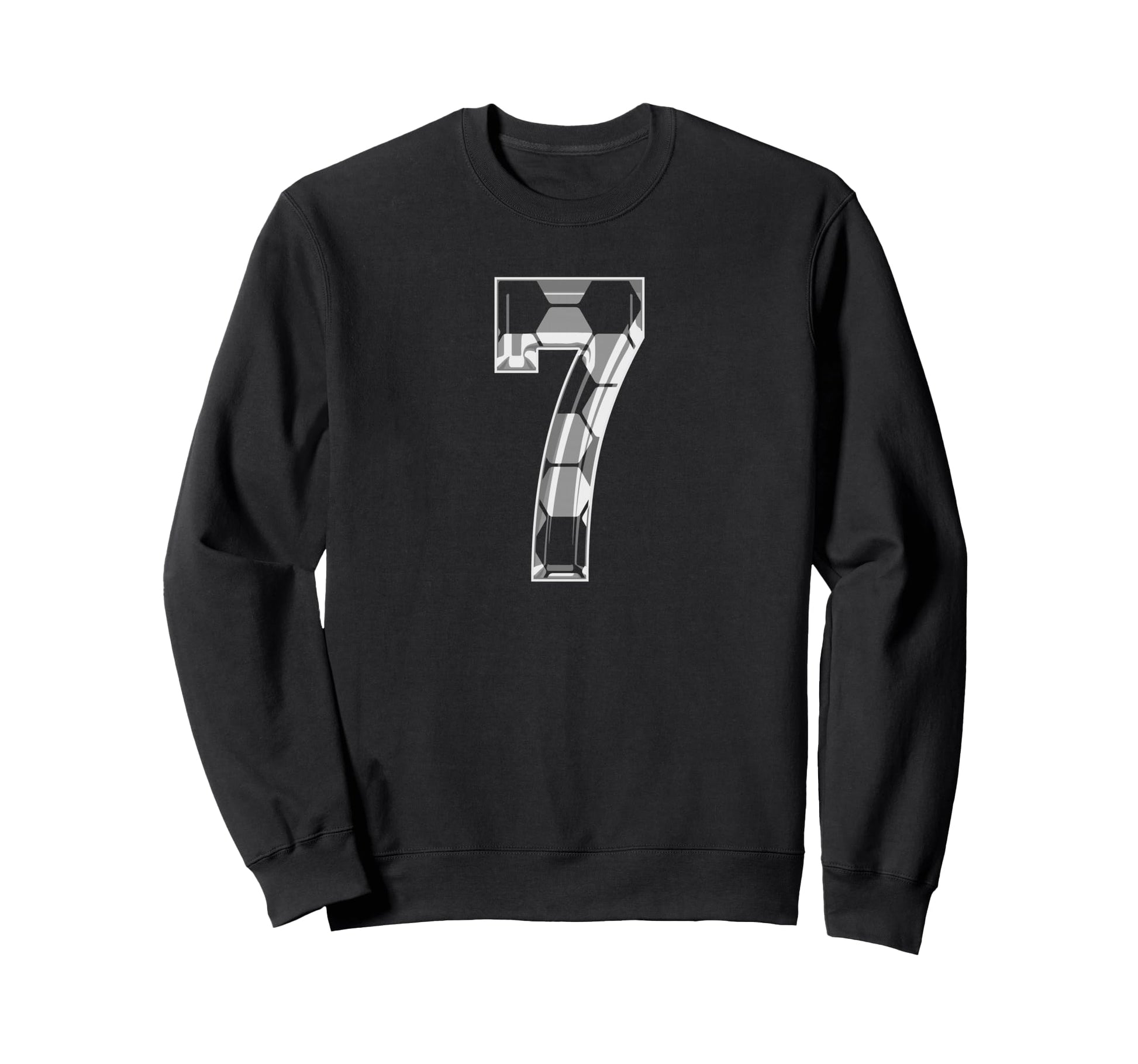 Soccer Number 7 Soccer Fan Ball Sweatshirt - Unique Graphic Men Women - T-Shirt, Sweatshirt, Hoodie