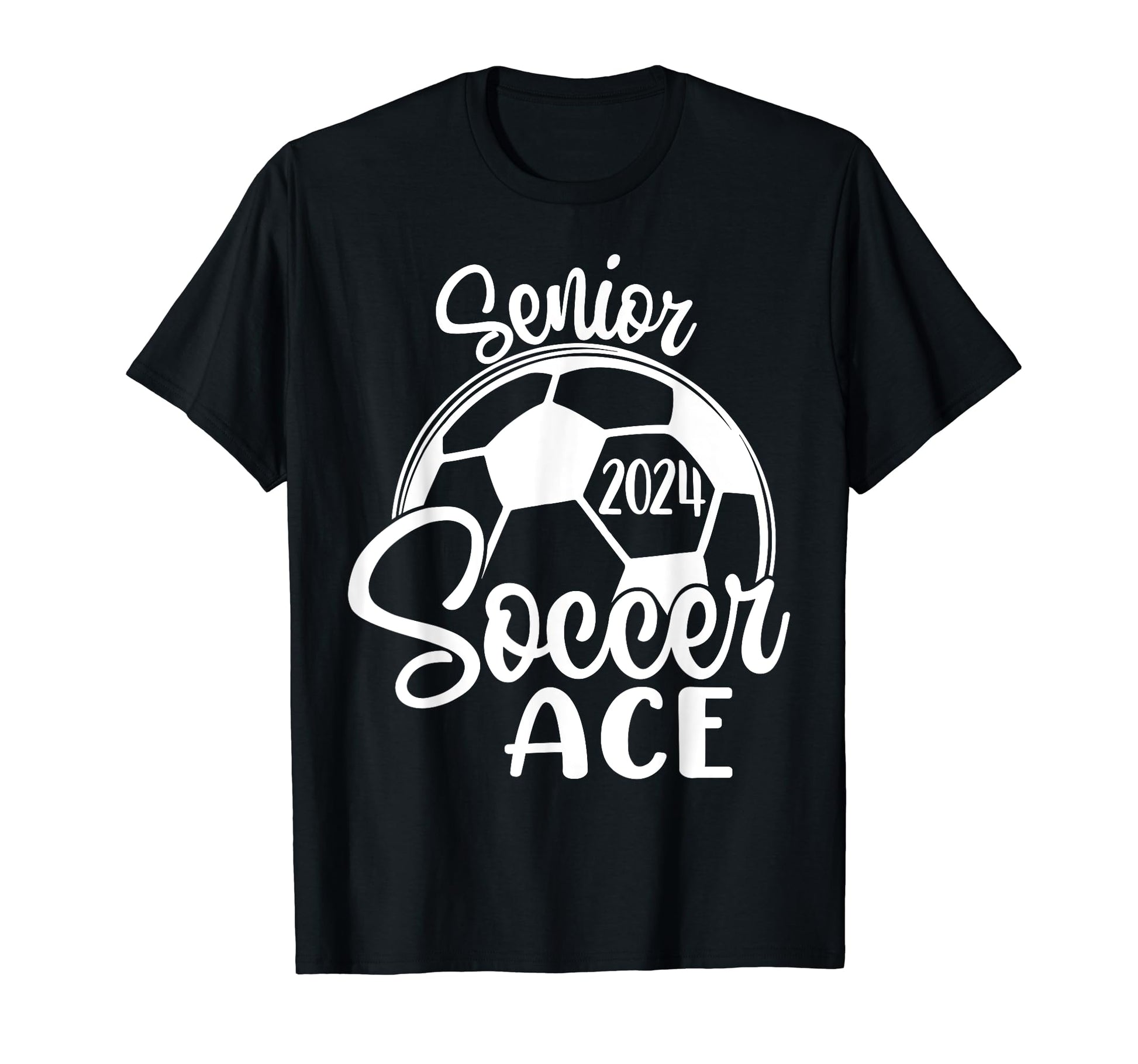 Senior Soccer Ace 2024 Class 2024 T-Shirt - Custom Art Print Men Women - T-Shirt, Sweatshirt, Hoodie