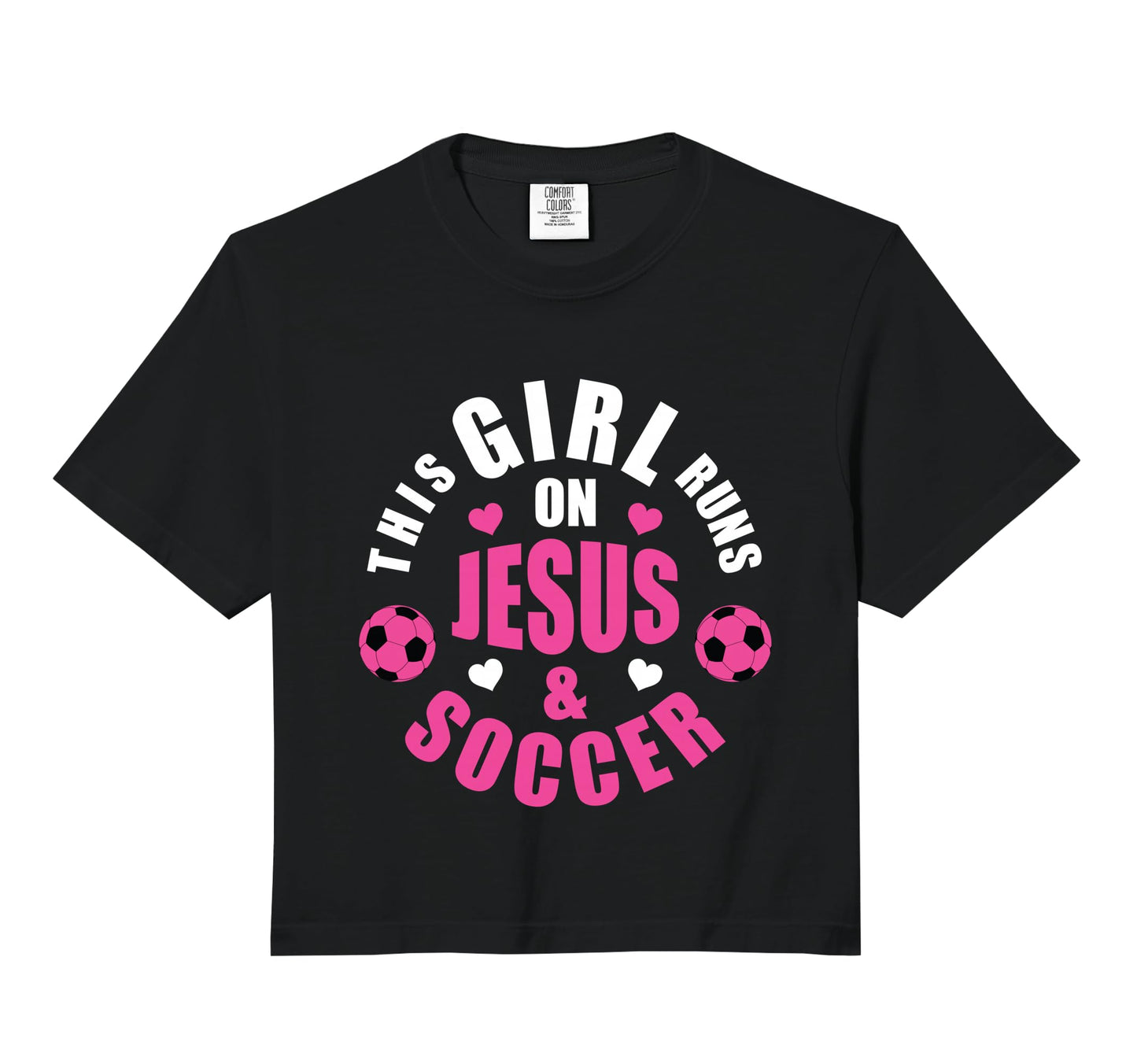 This Runs Jesus And Soccer Gifts Hoodie - Aesthetic Graphic for Adults - T-Shirt, Sweatshirt, Hoodie