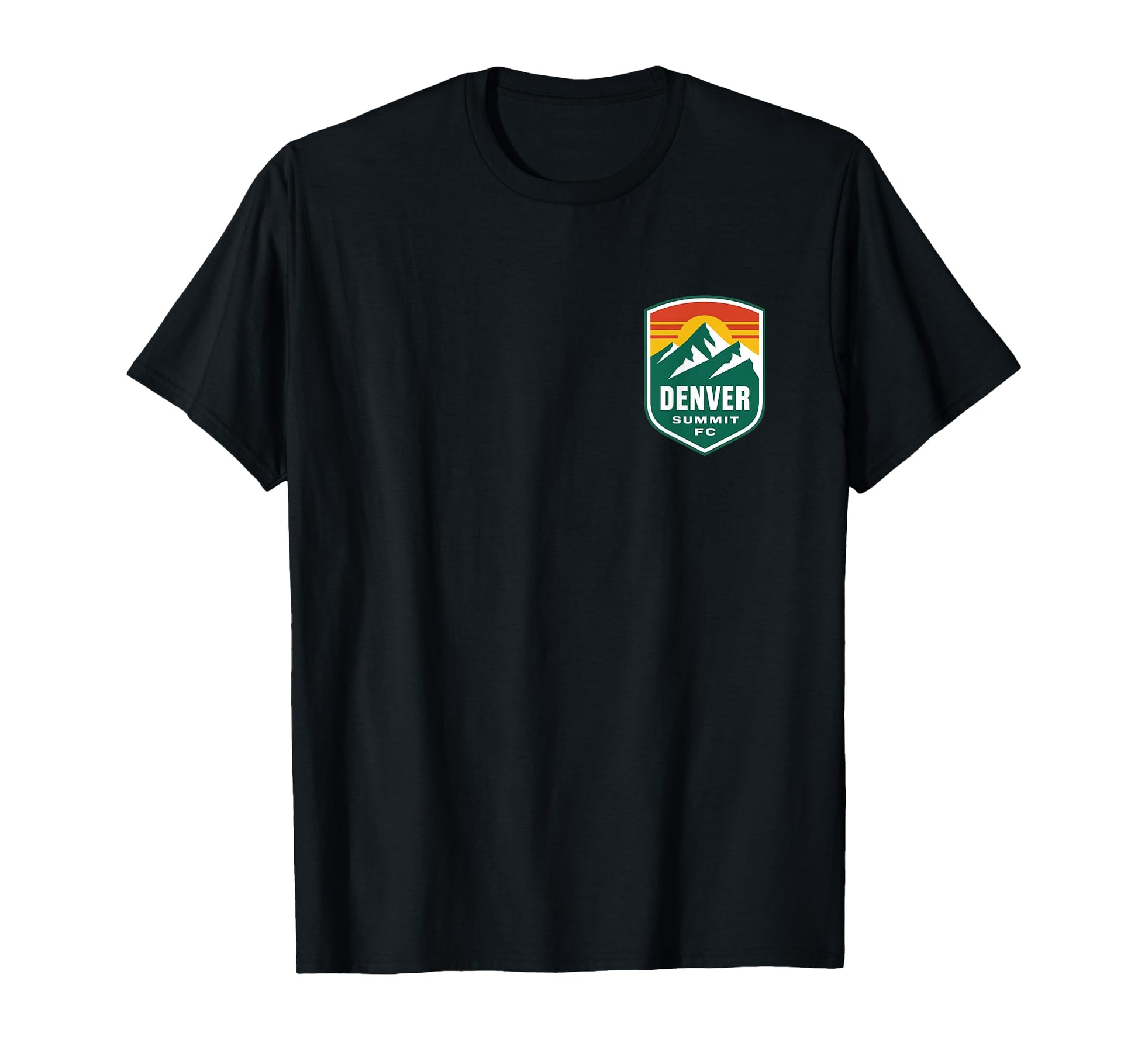 Nwsl Denver Summit Fc Left Chest Logo T-Shirt - Trendy Graphic for Adults - T-Shirt, Sweatshirt, Hoodie