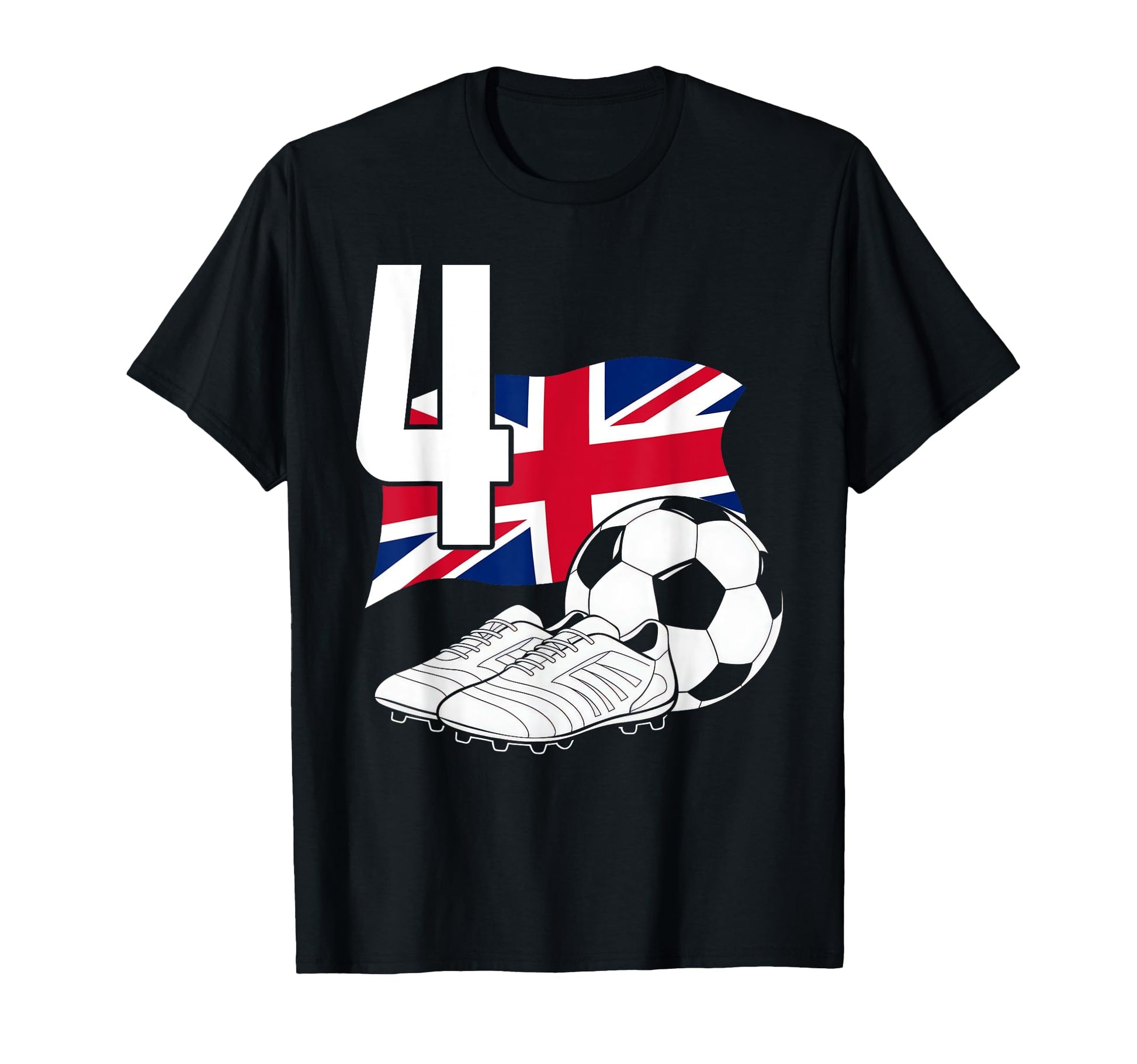 4 Soccer Birthday Gift Soccer Fan Sports T-Shirt - Novelty Apparel Unisex - T-Shirt, Sweatshirt, Hoodie