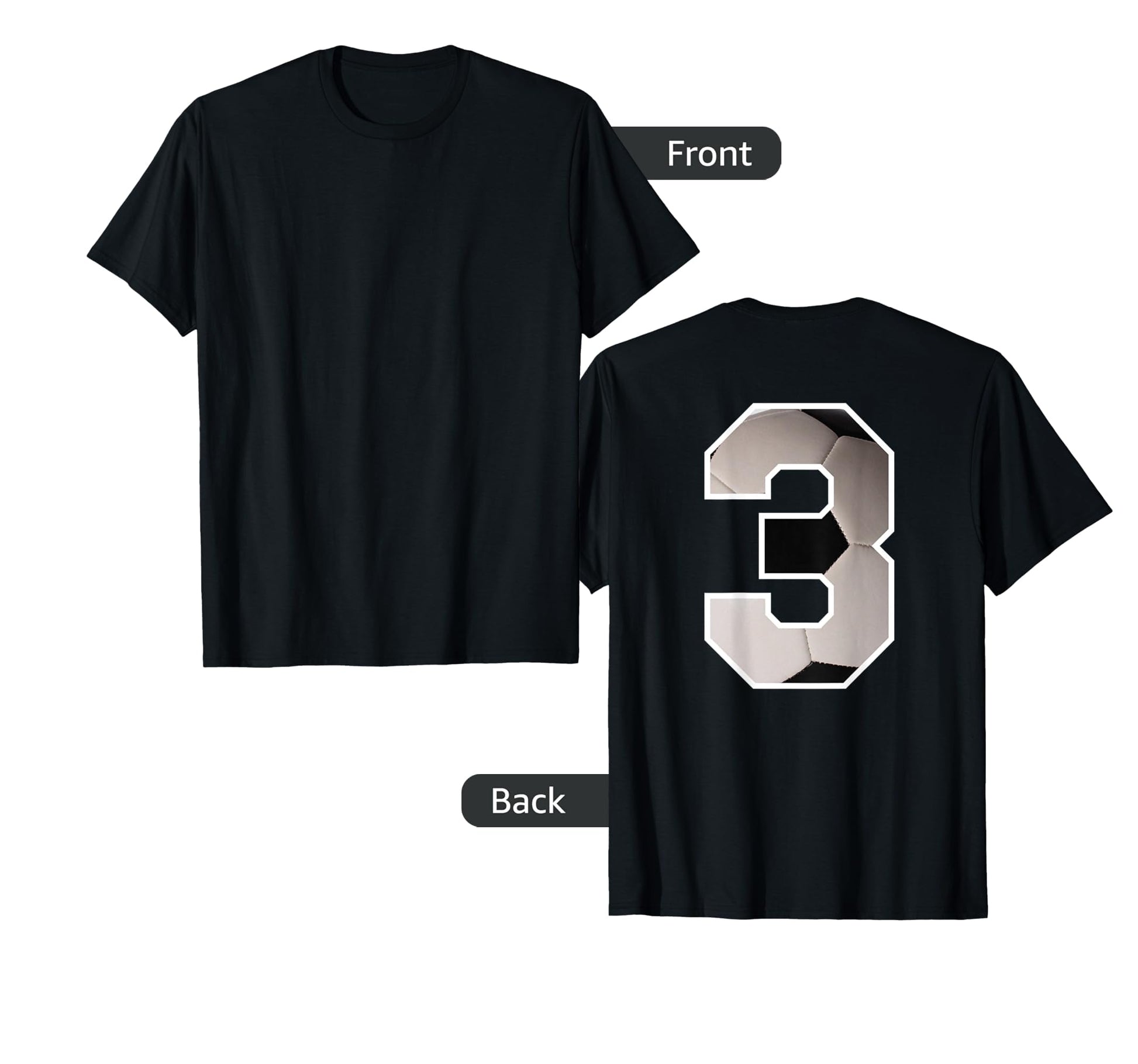 Jersey Number 3 Three Athletic T-Shirt - Aesthetic Graphic for Adults - T-Shirt, Sweatshirt, Hoodie