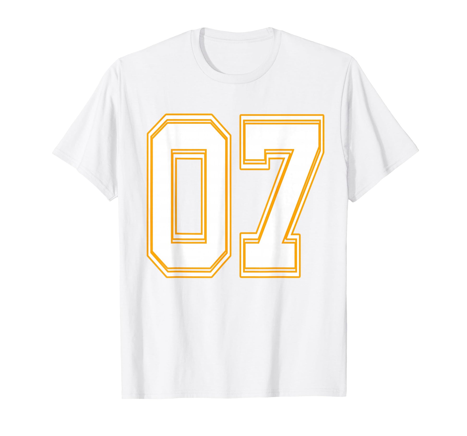 Number 07 Red Yellow White Football T-Shirt - Graphic Print for Adults - T-Shirt, Sweatshirt, Hoodie