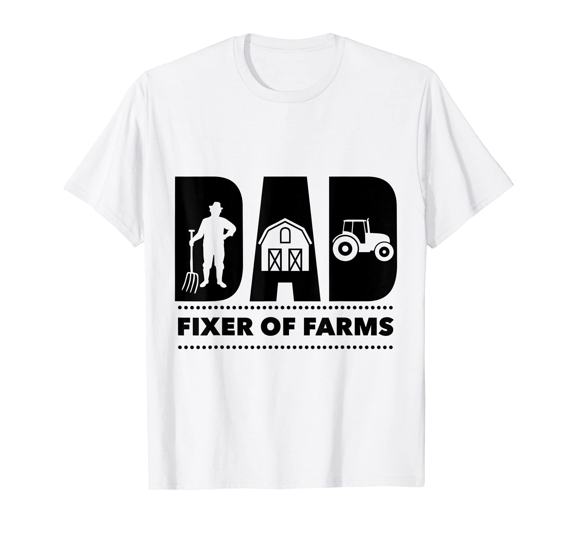 Farmer Dad Fixer Farms Funny Fathers Day T-Shirt - Minimalist Print Unisex - T-Shirt, Sweatshirt, Hoodie